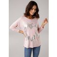 laura scott shirt met ronde hals met folieprint - nieuwe collectie roze