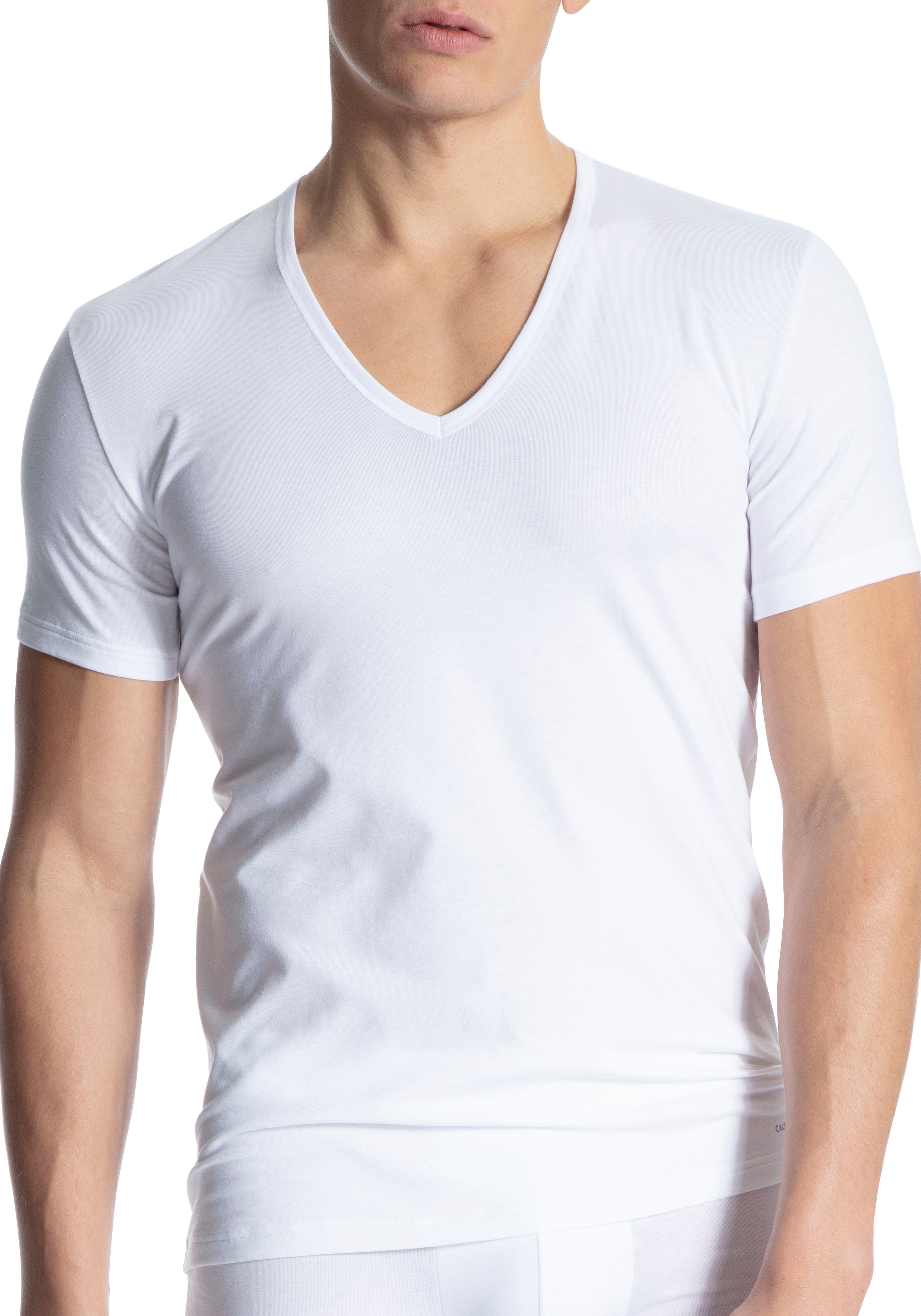 CALIDA T-shirt Cotton Code met v-halslijn en perfecte pasvorm