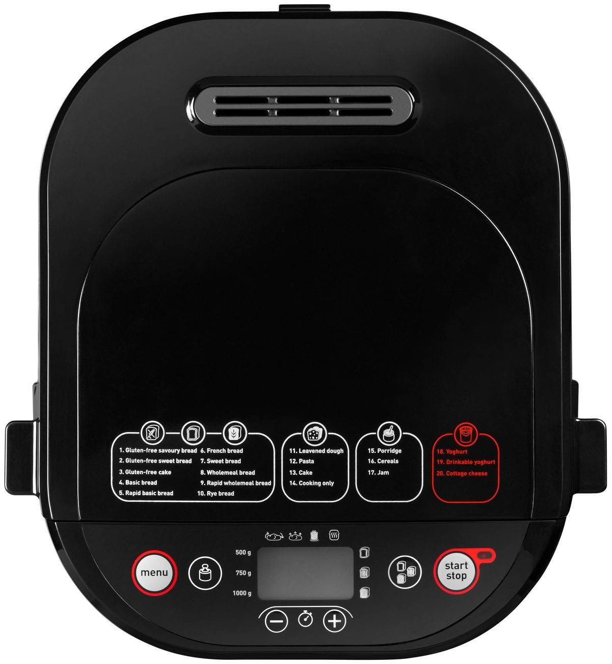 Tefal Broodbakmachine Pain & Délices, 20 bakprogramma's, 3 broodmaten en bruiningsgraden 3 broodformaten & bruiningsgraden, ook voor andere deegsoorten, pf240e