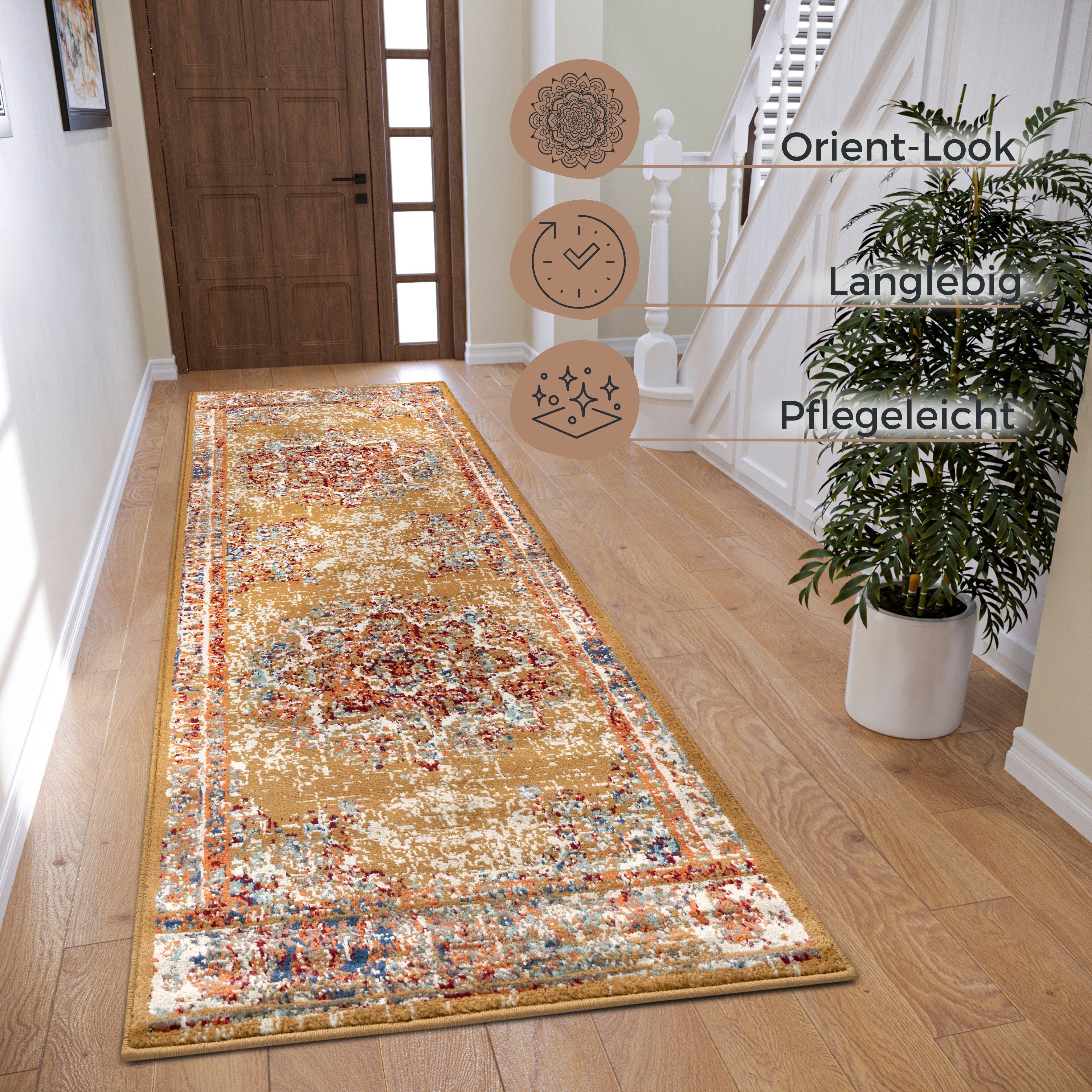 HANSE Home Vloerkleed Maderno Loper, oosters, kortpolig, woonkamer, slaapkamer, eetkamer