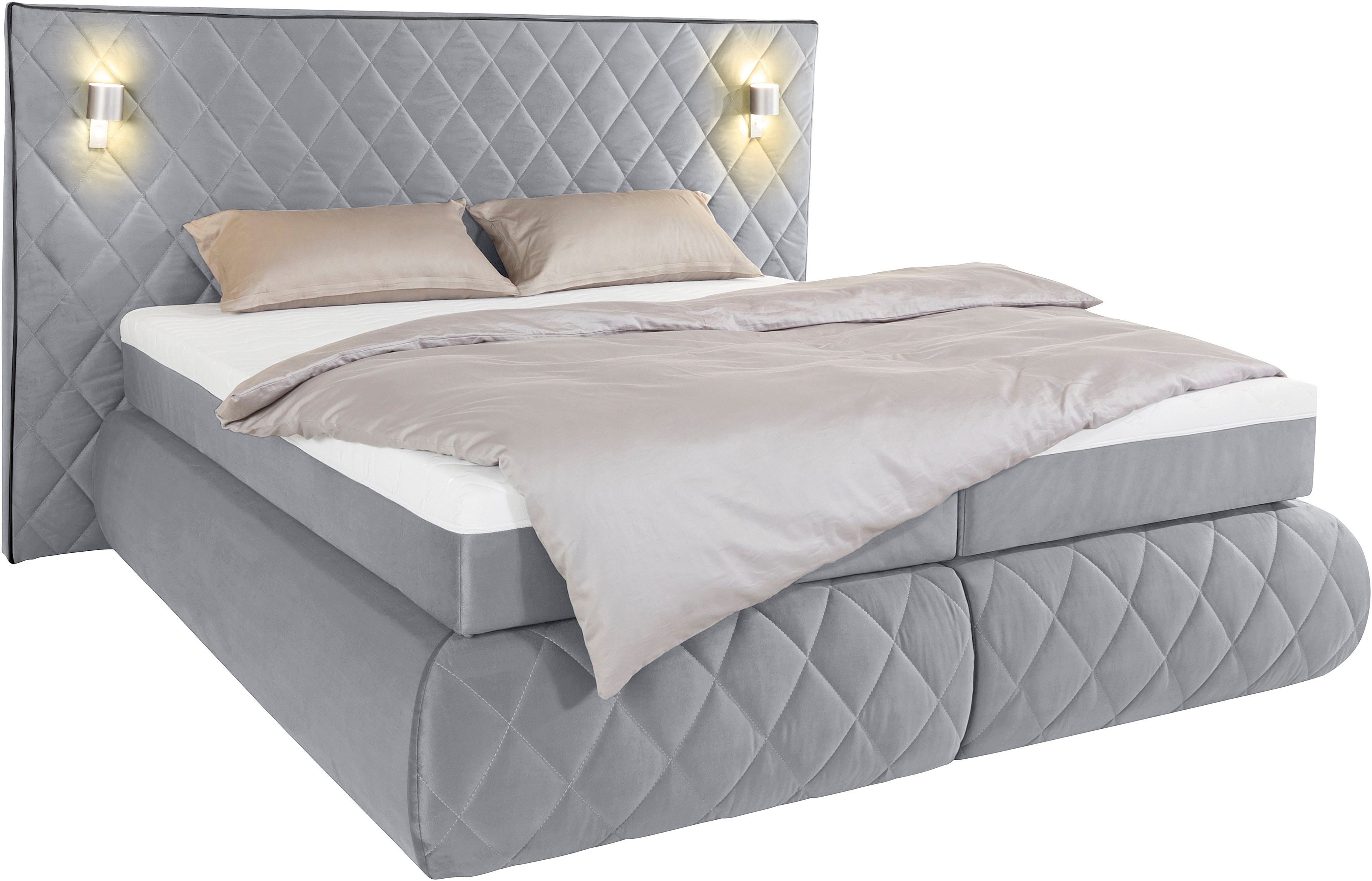 Places of Style Boxspring Alaric naar keuze met en zonder stralen, topmatras pocketvering