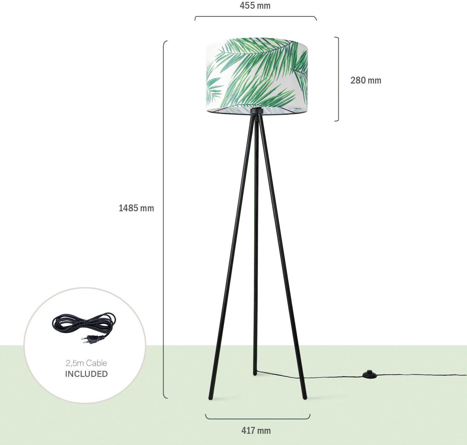 Paco Home Staande lamp Trina Ostende Lampenkap woonkamer statief lamp kantoor kinderkamer jungle palm