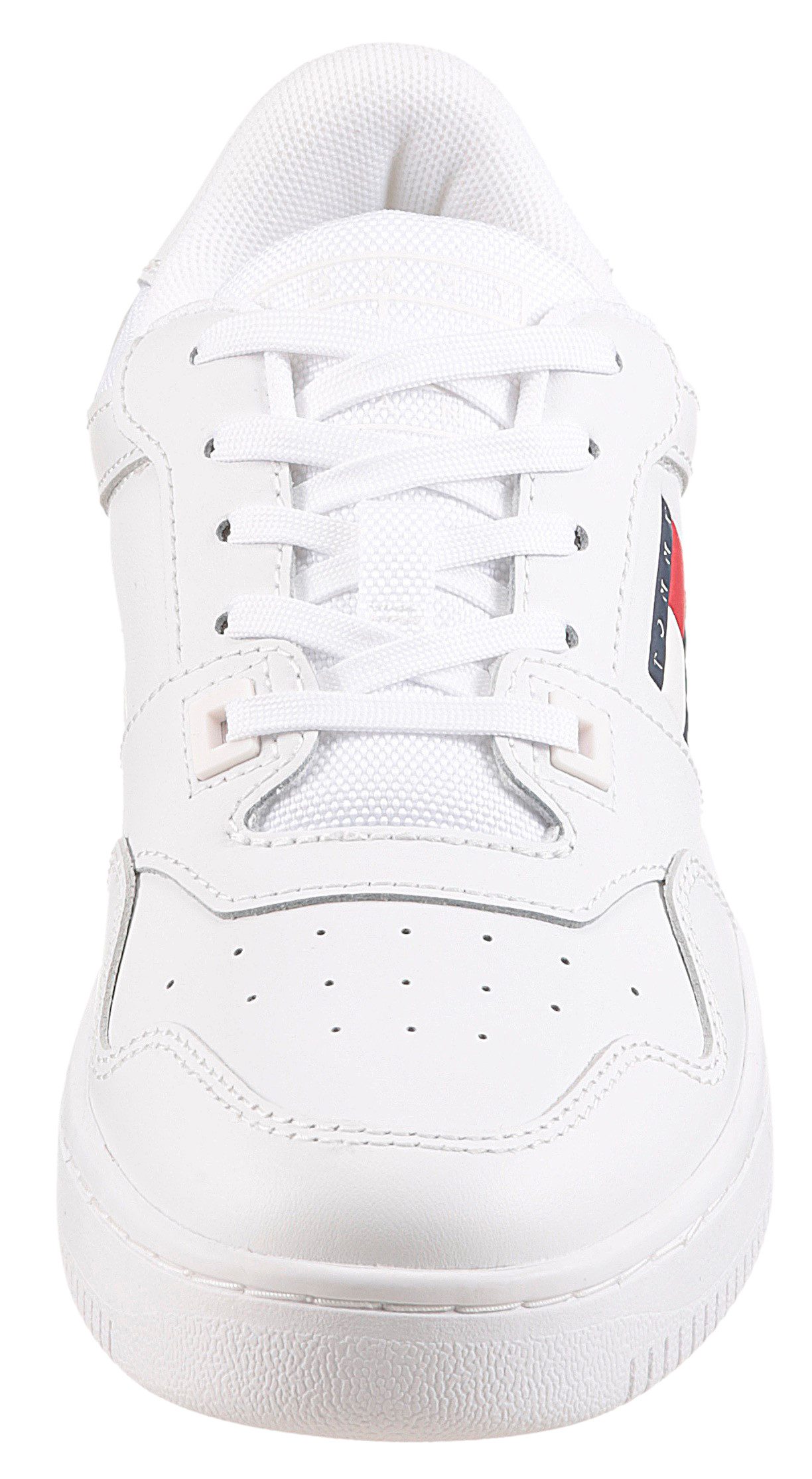 TOMMY JEANS Plateausneakers TJW RETRO BASKET , freizeitschoen, lage schoen, veterschoen met zijvlaggetje