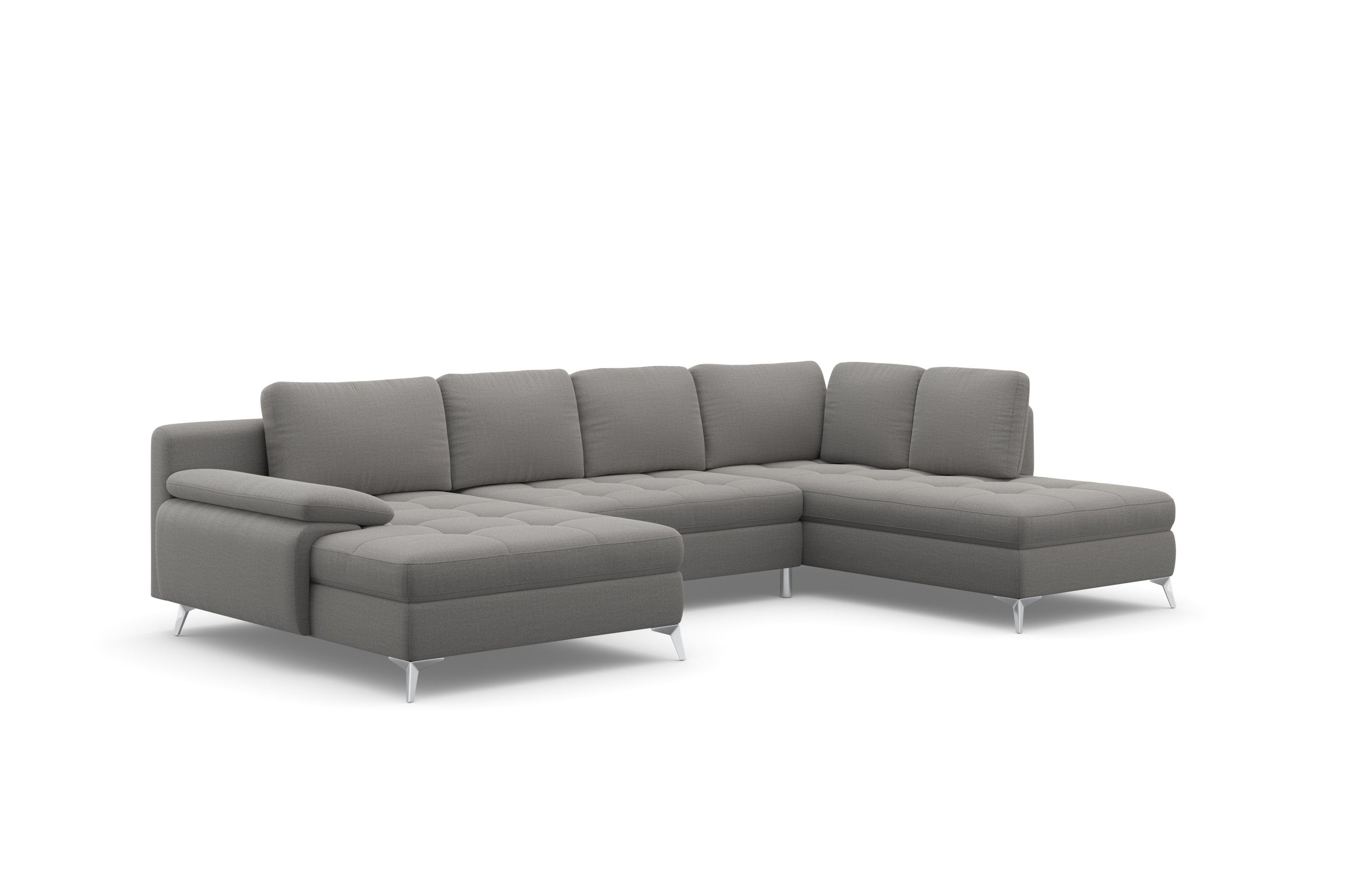sit&more Zithoek Latigo U-vorm met récamier, naar keuze met slaapfunctie en bedkist