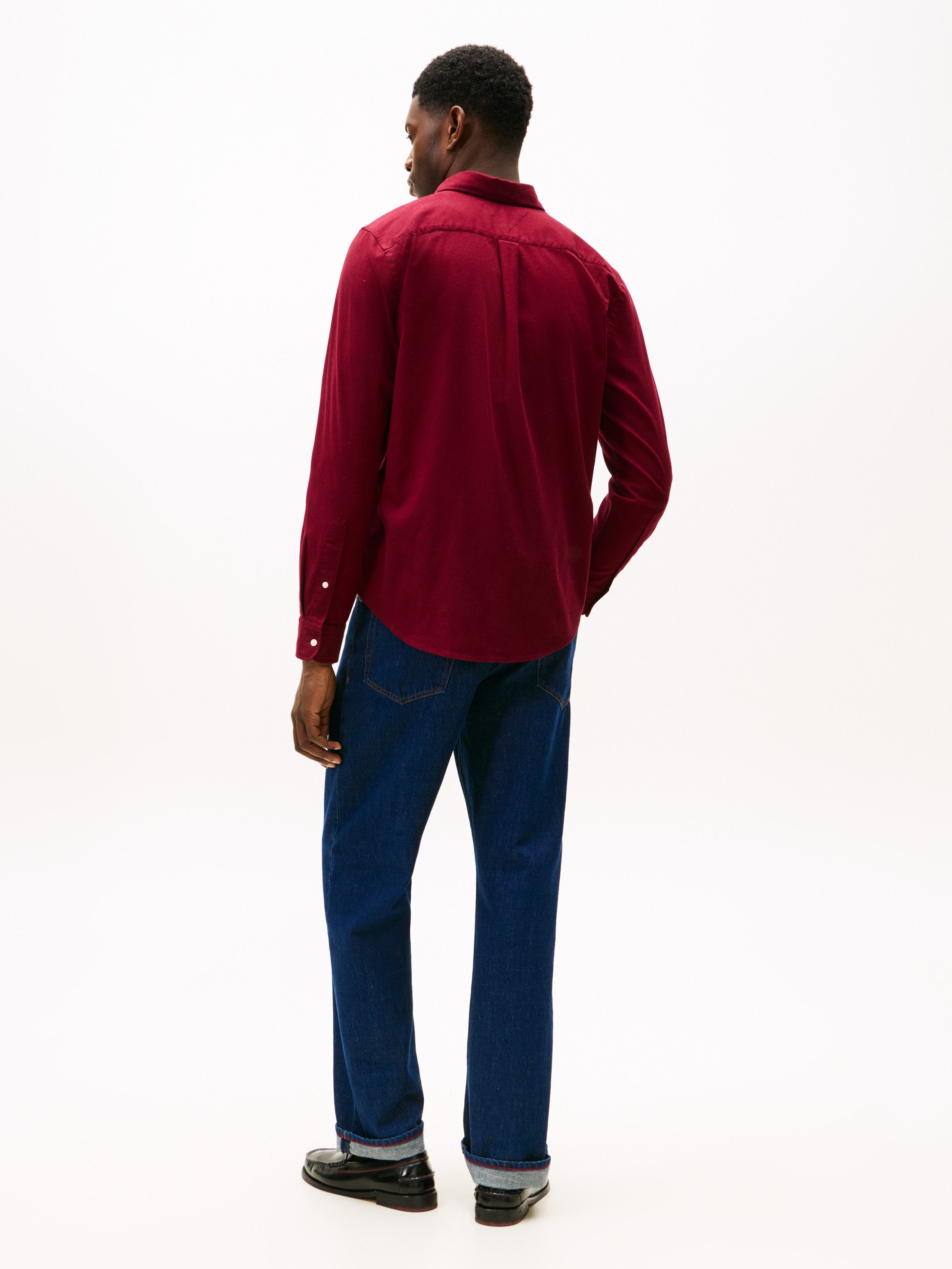 Tommy Hilfiger Overhemd met lange mouwen FLEX FLANNEL SOLID SHIRT