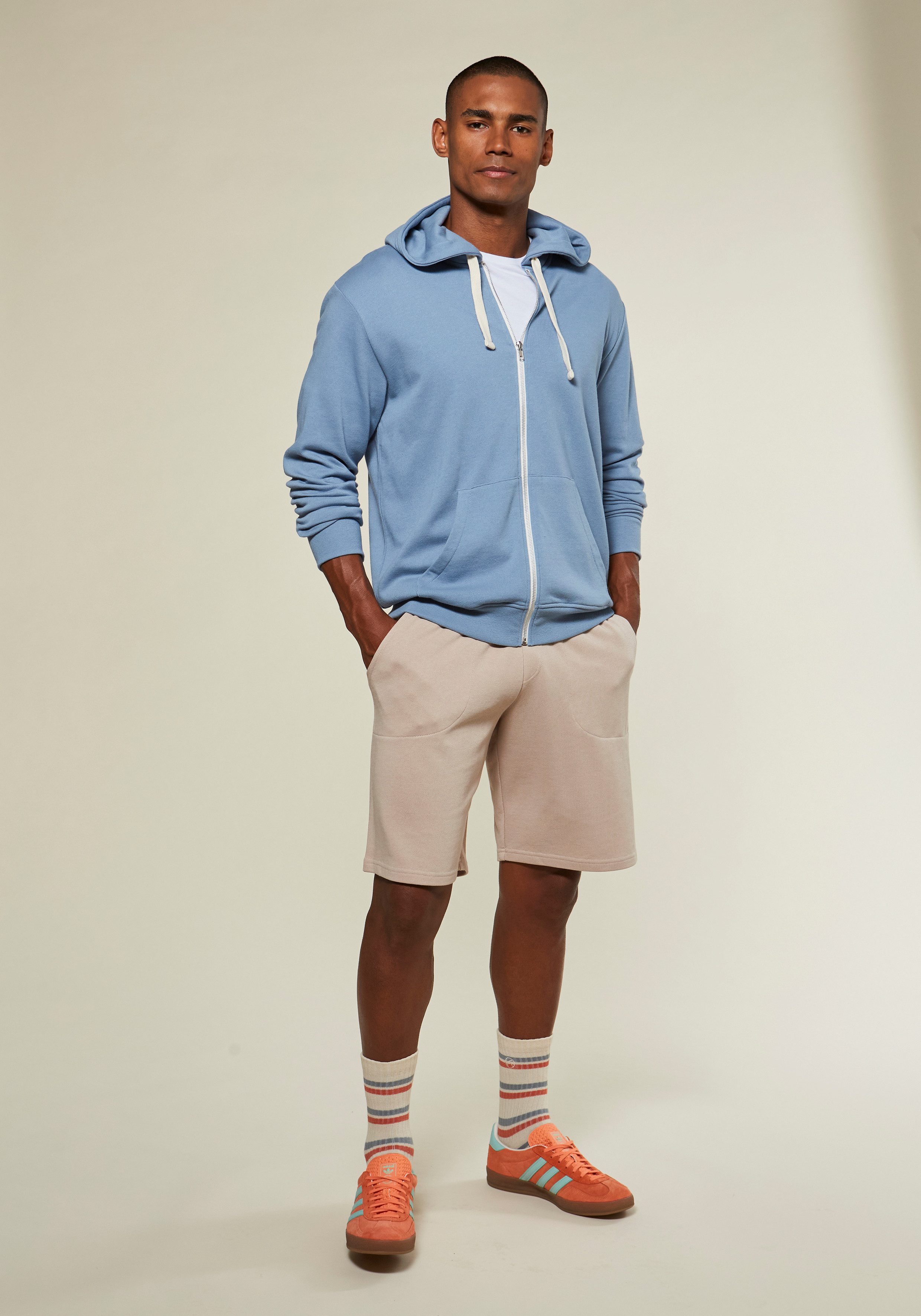 KangaROOS Capuchonsweatvest met capuchon, contrasterende rits en contrasterende banden