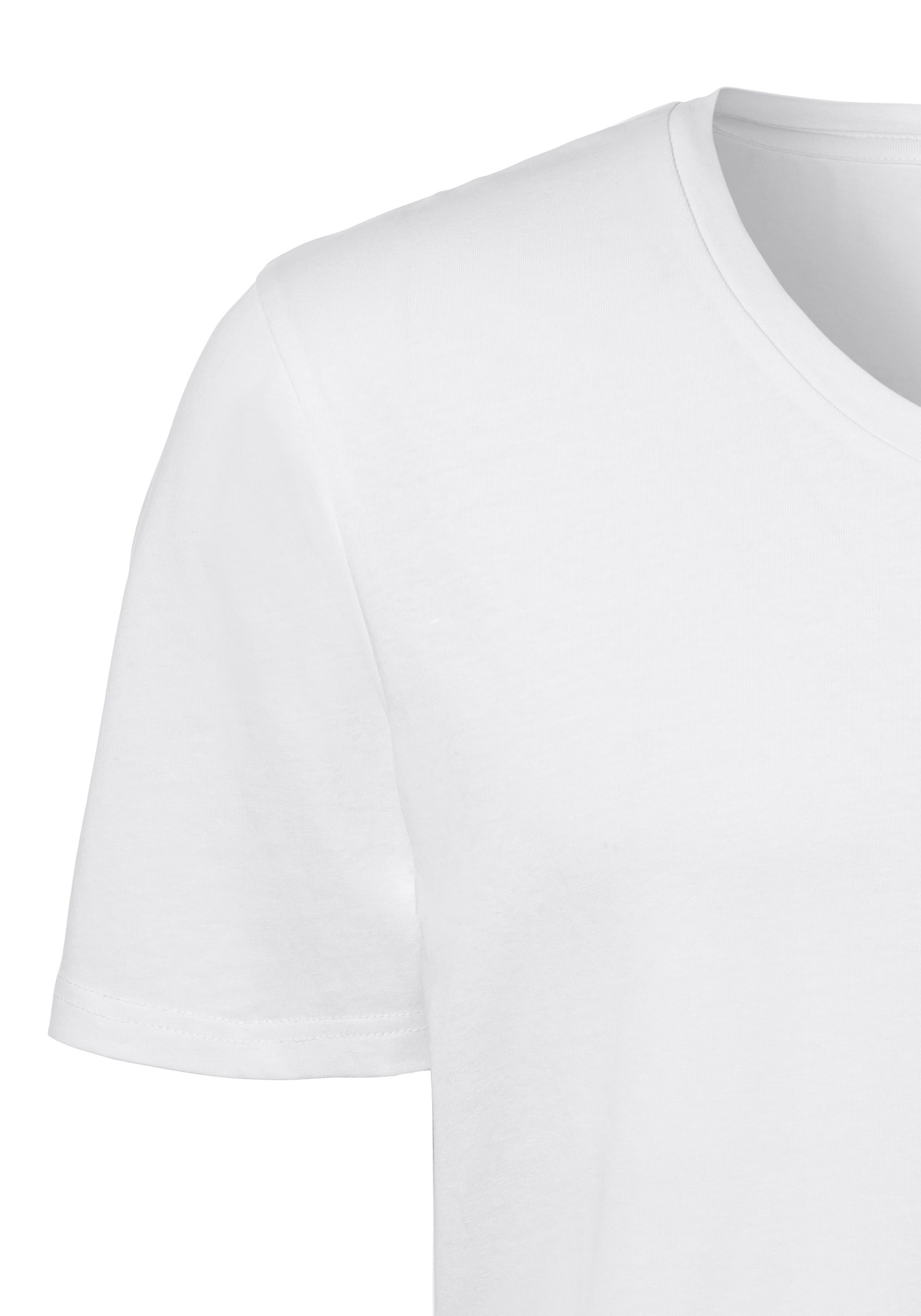 s.Oliver RED LABEL Beachwear T-shirt klassiek onderhemd (set 2-delig)
