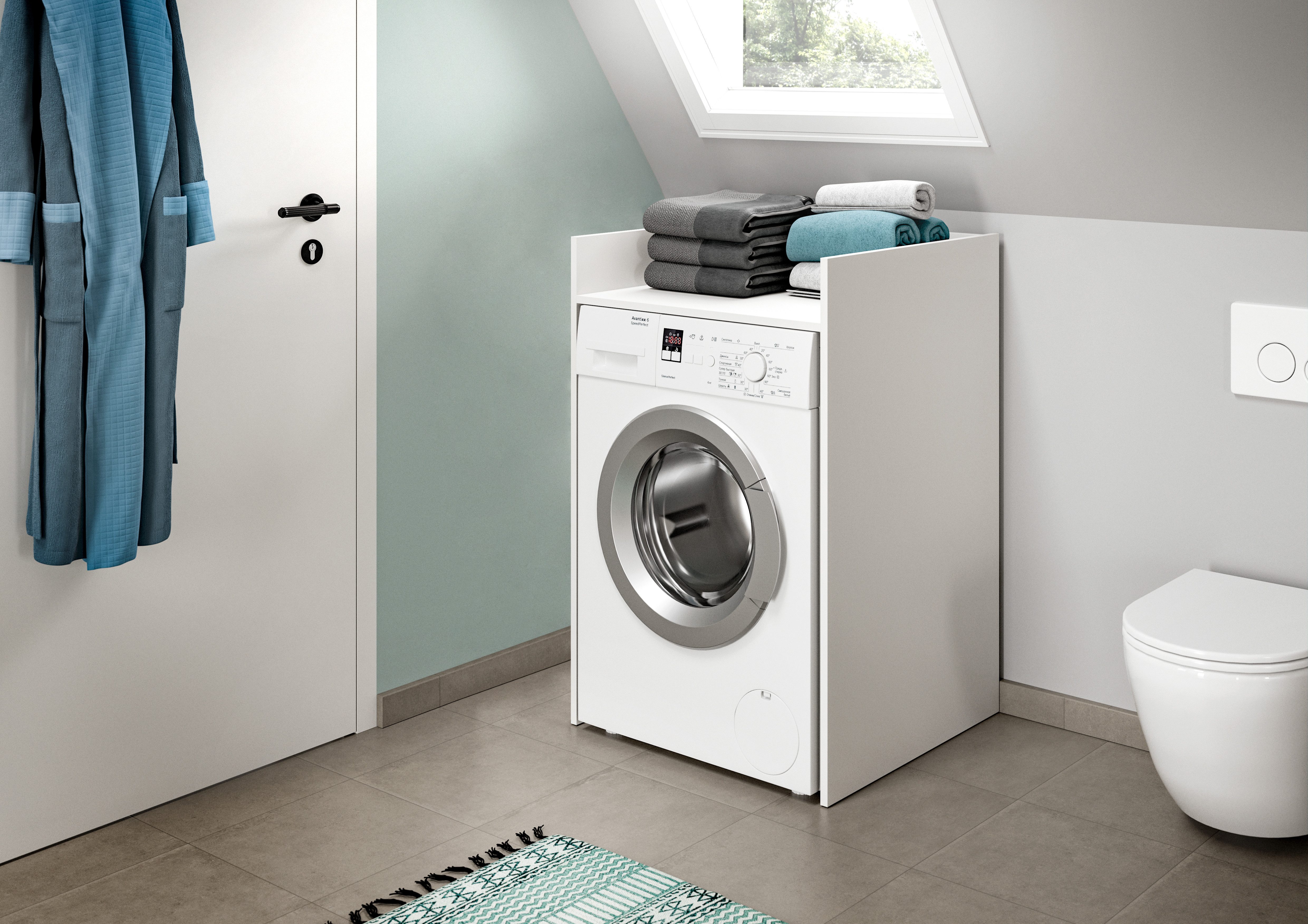 welltime Kast voor wasmachine Falas, breedte 66 cm, voor wasmachine & droger, met opbergruimte