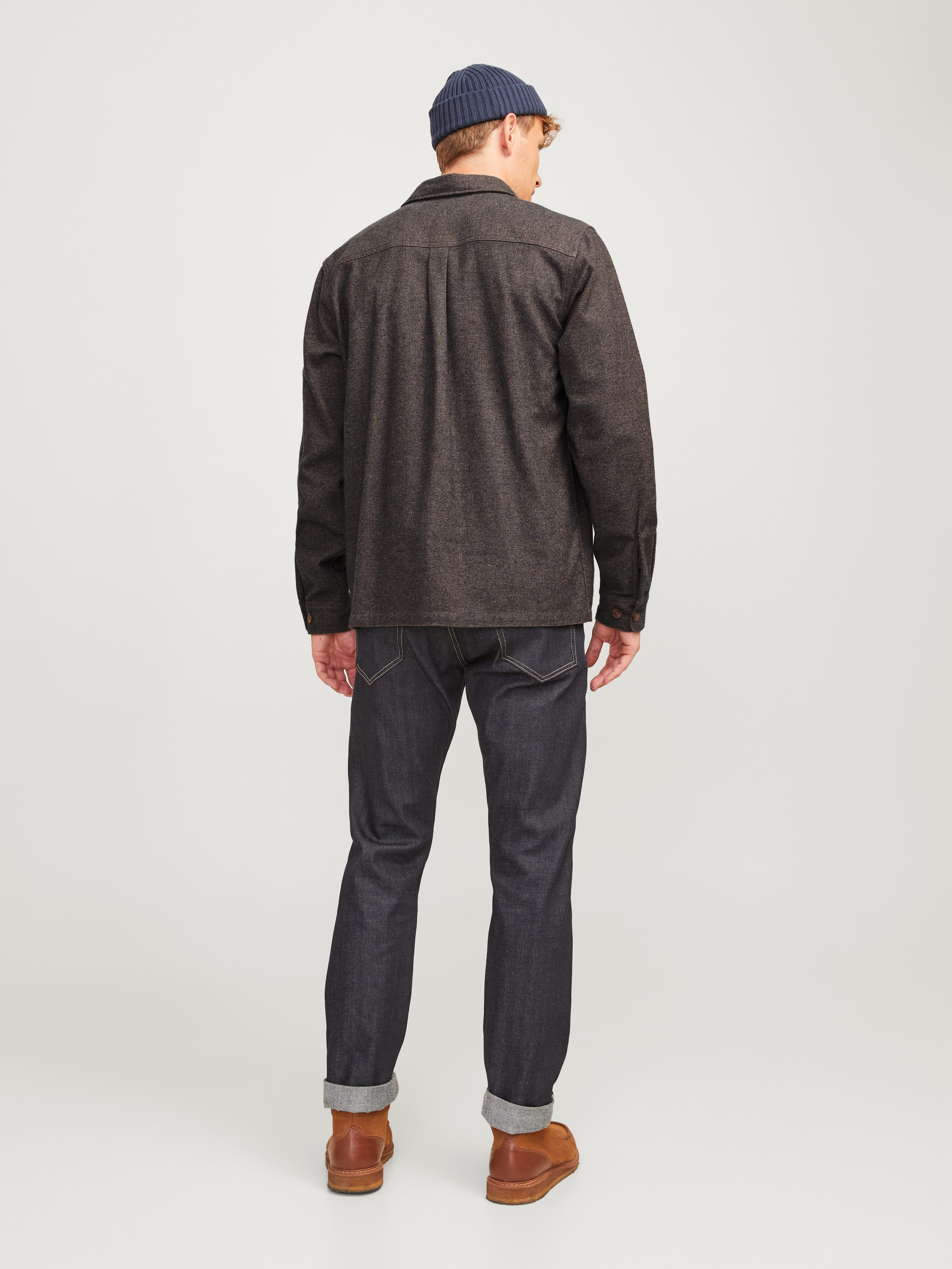 Jack & Jones Overhemd met lange mouwen JPRRAYMOND MELANGE SOLID LS OVERSHIRT SN