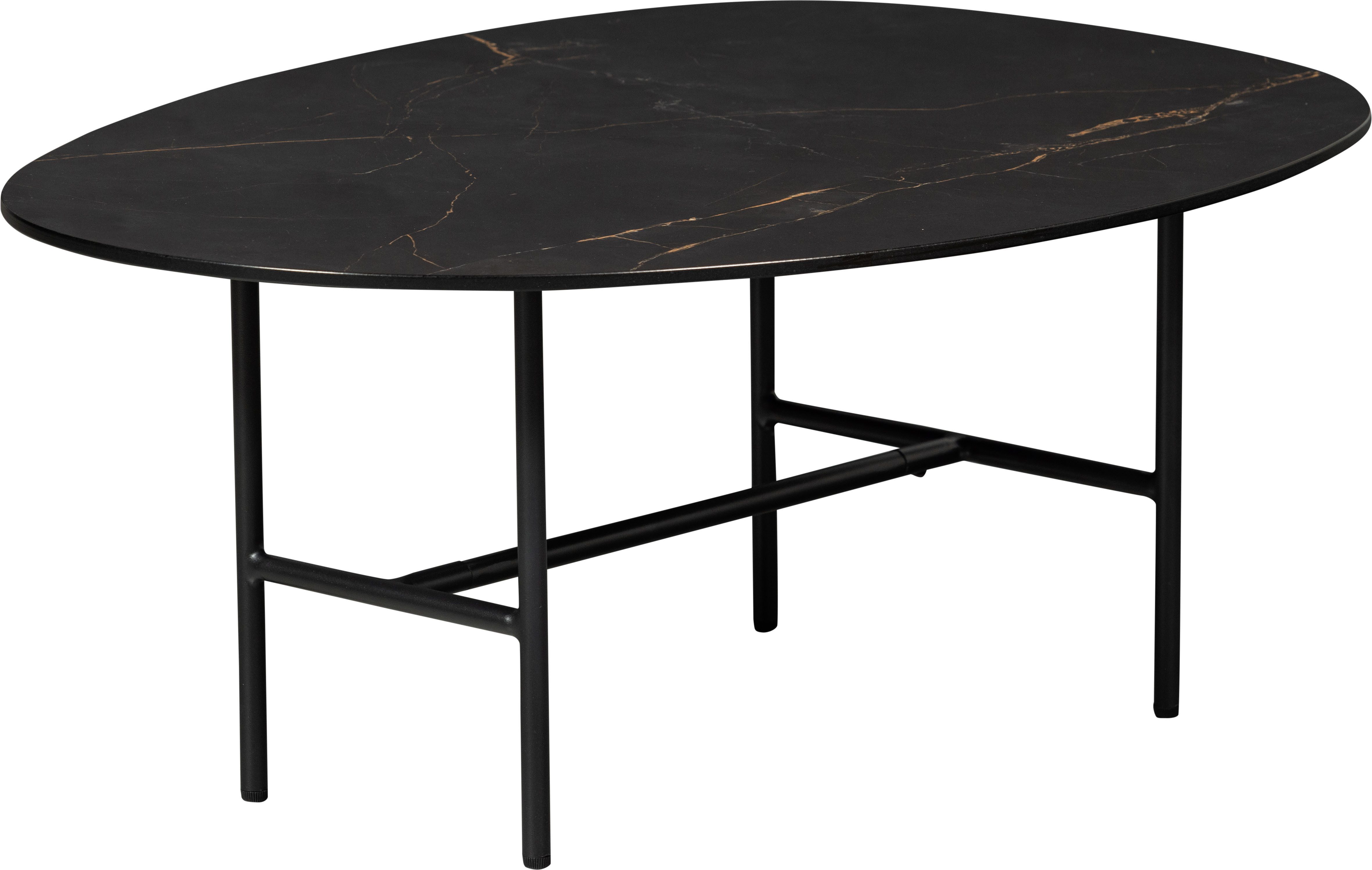 WOOOD Salontafel Vajen met tafelblad in marmerlook, slank metalen frame
