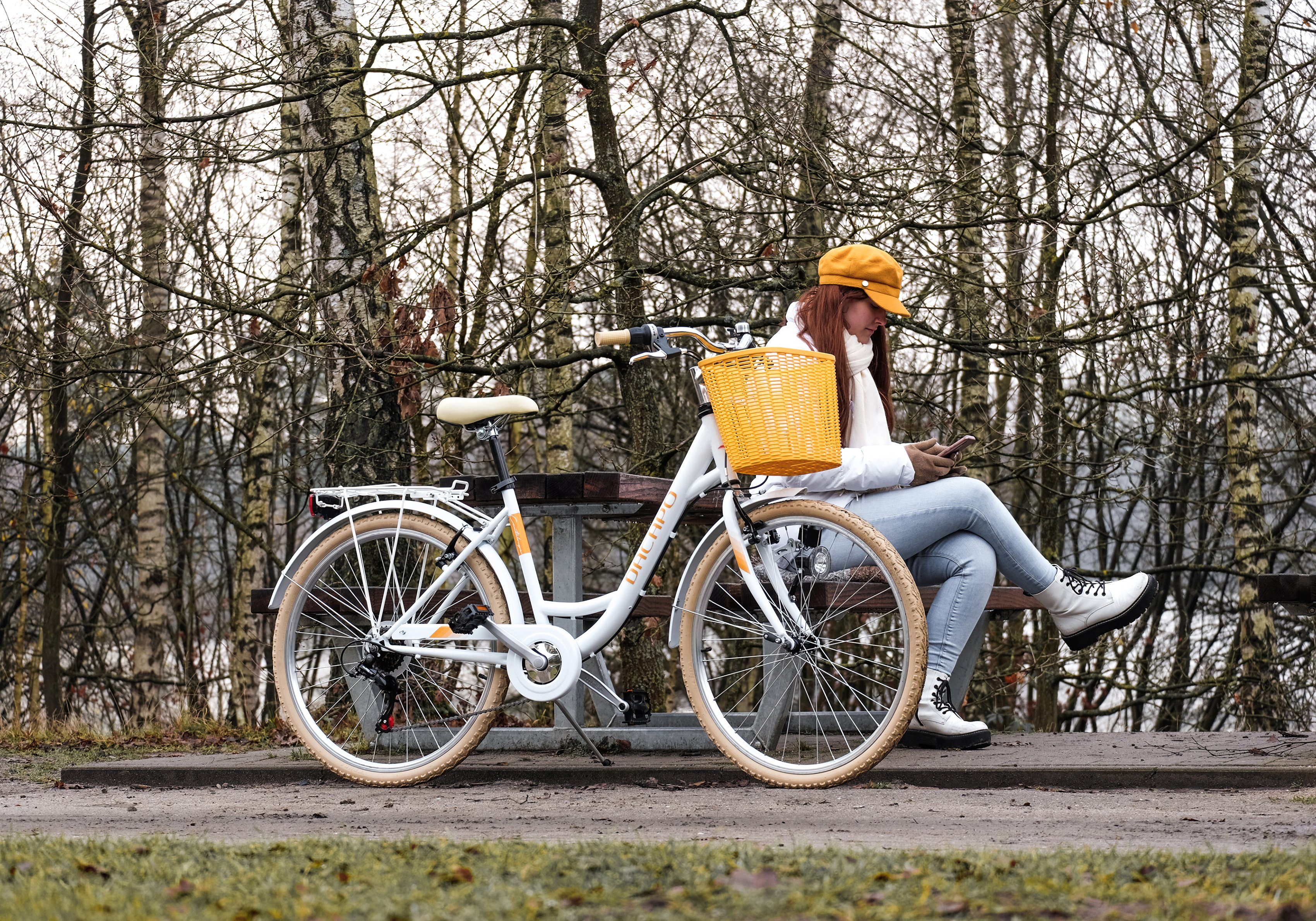 KS Cycling Citybike Cantaloupe voor dames, kettingversnelling
