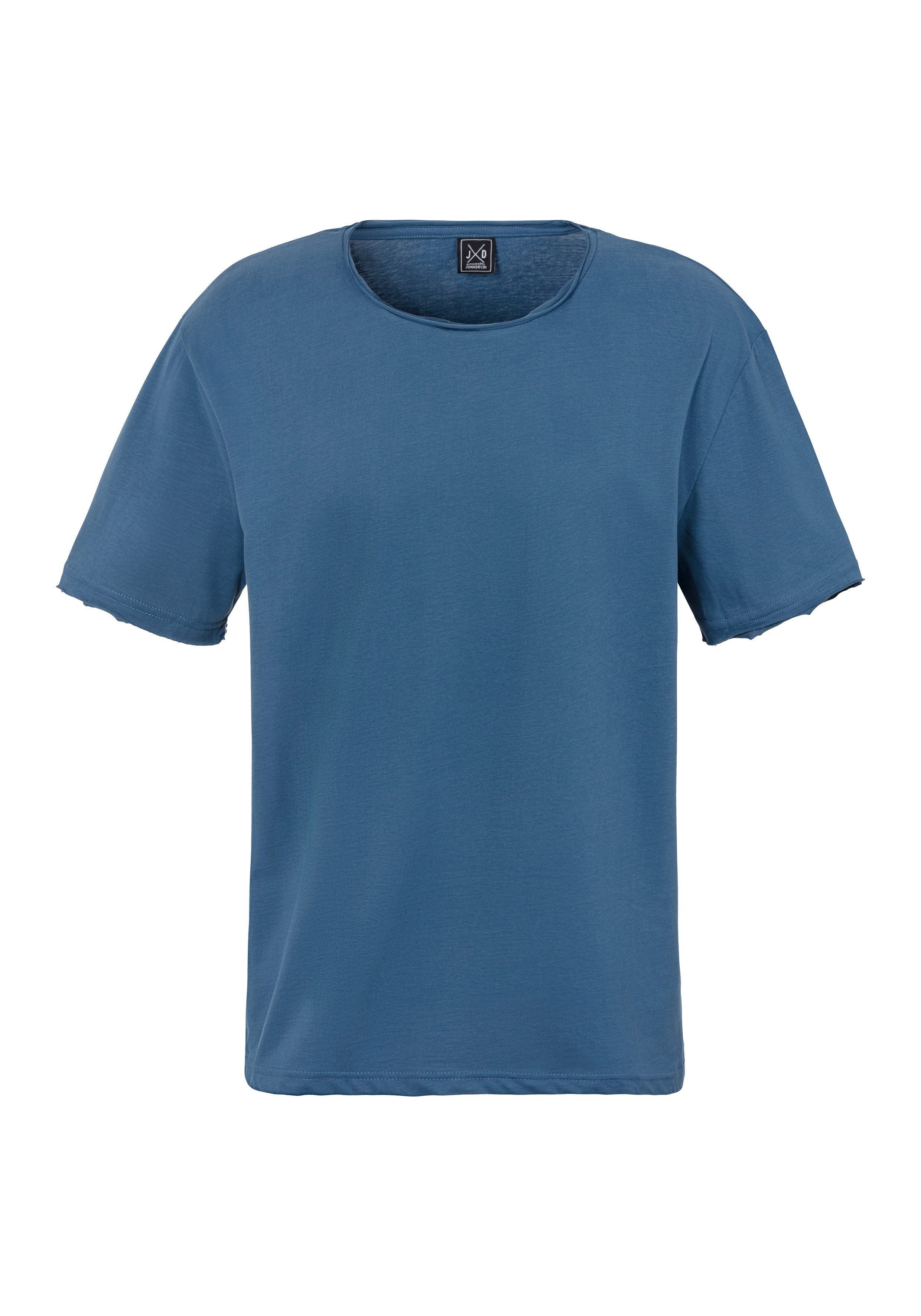 John Devin T-shirt Relaxed fit, korte mouwen, vrijetijdsshirt met ronde hals van 100% katoen (set, 2)