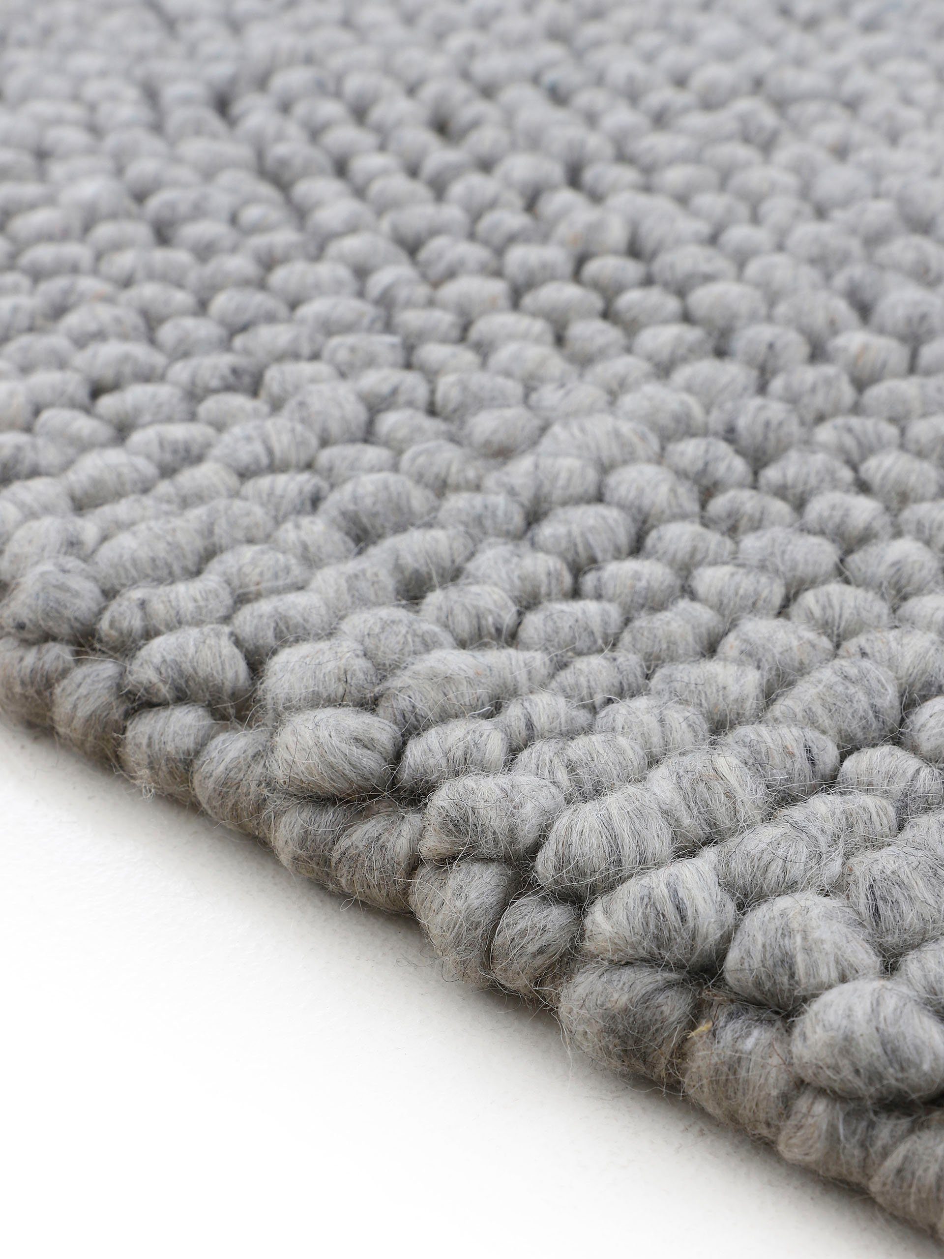 carpetfine Vloerkleed Calo Handgeweven tapijt, uni-kleuren, gemeleerd, handgeweven, 70% wol