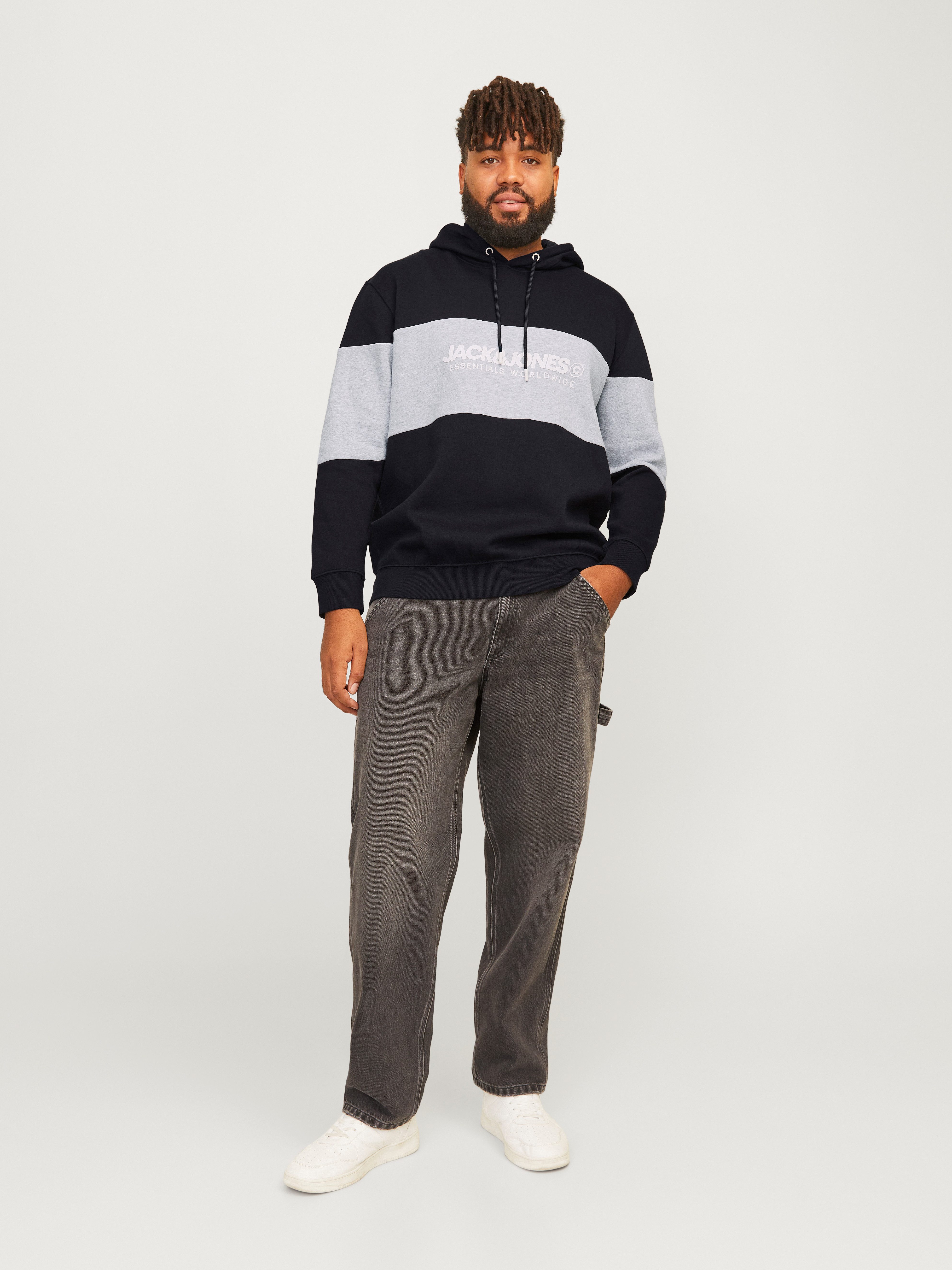 Jack & Jones PlusSize Hoodie JJELEGACY BLOCKING SWEAT HOOD NOOS PLS