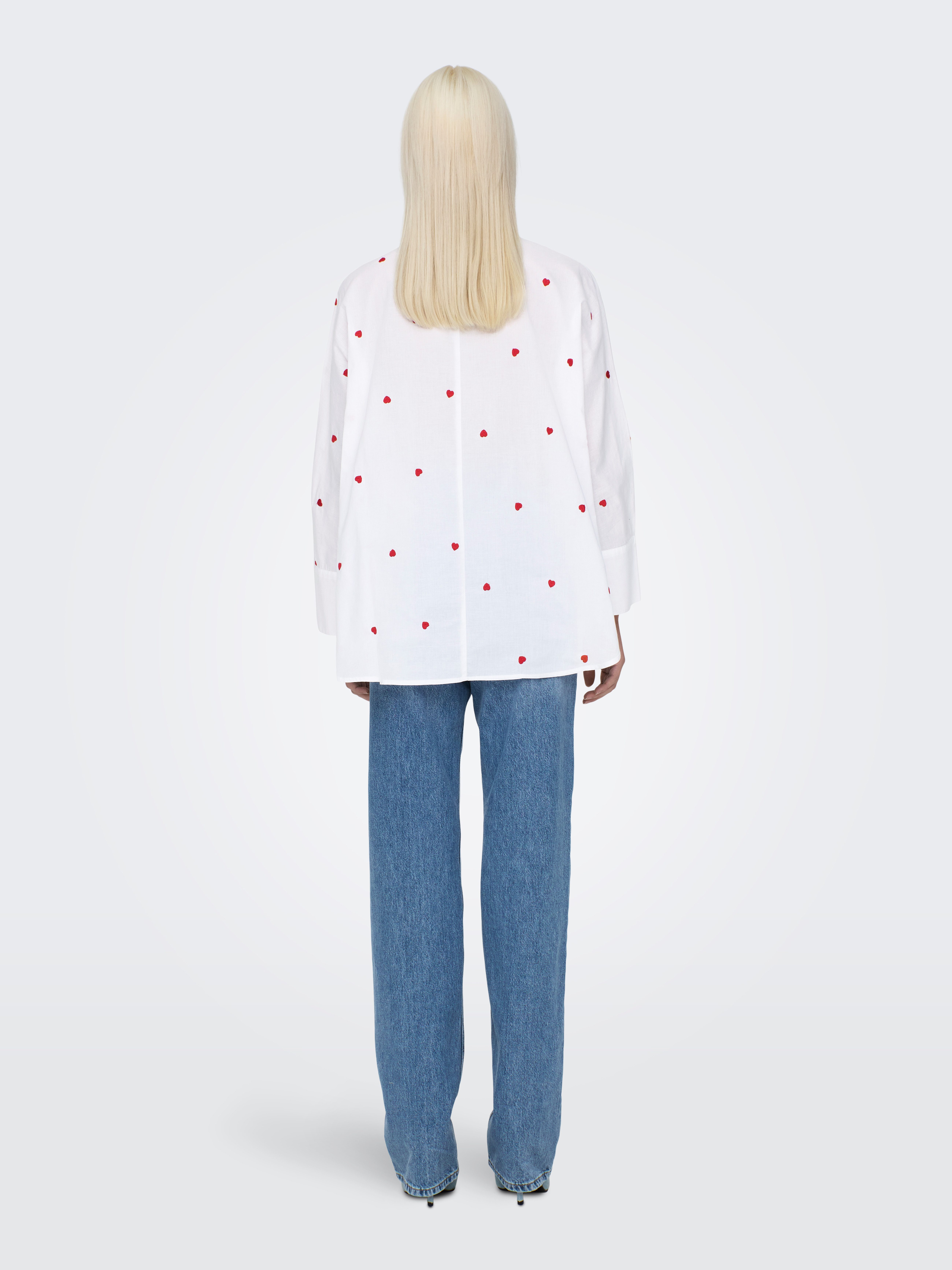 Only Overhemdblouse ONLNEW LINA GRACE LS EMB SHIRT NOOS WVN