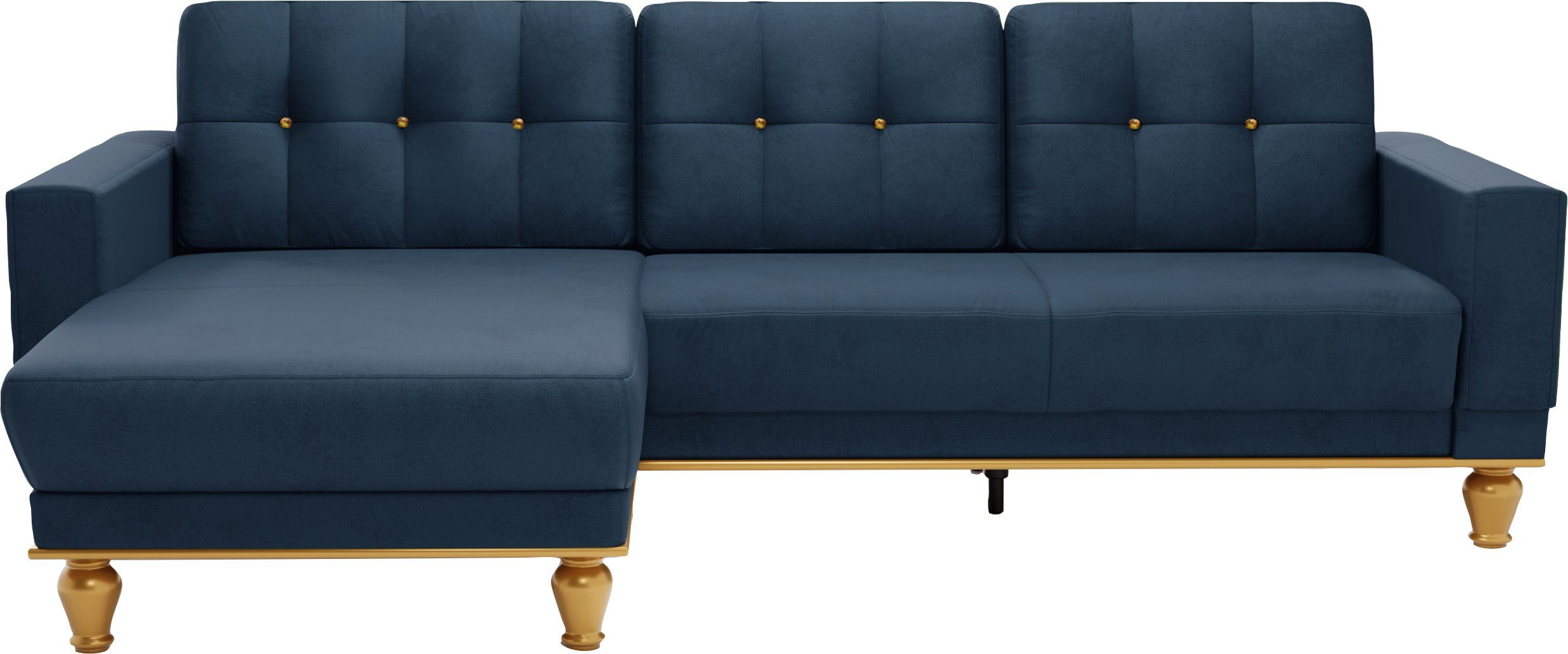 sit&more Hoekbank Orient 5 L-vorm met strassteentjes, naar keuze met slaapfunctie en bedkist