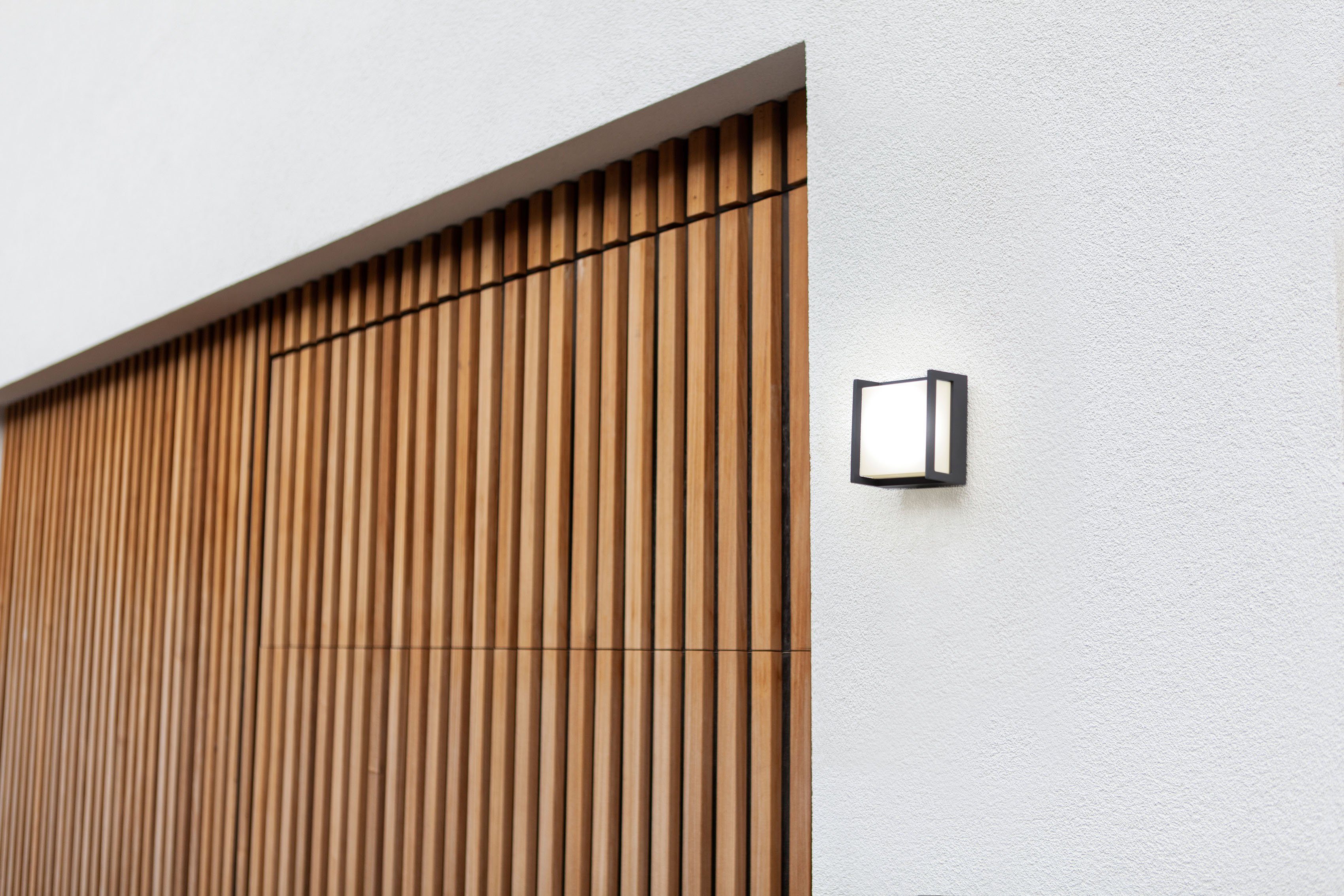 LUTEC Ledwandlamp voor buiten Qubo (1 stuk)