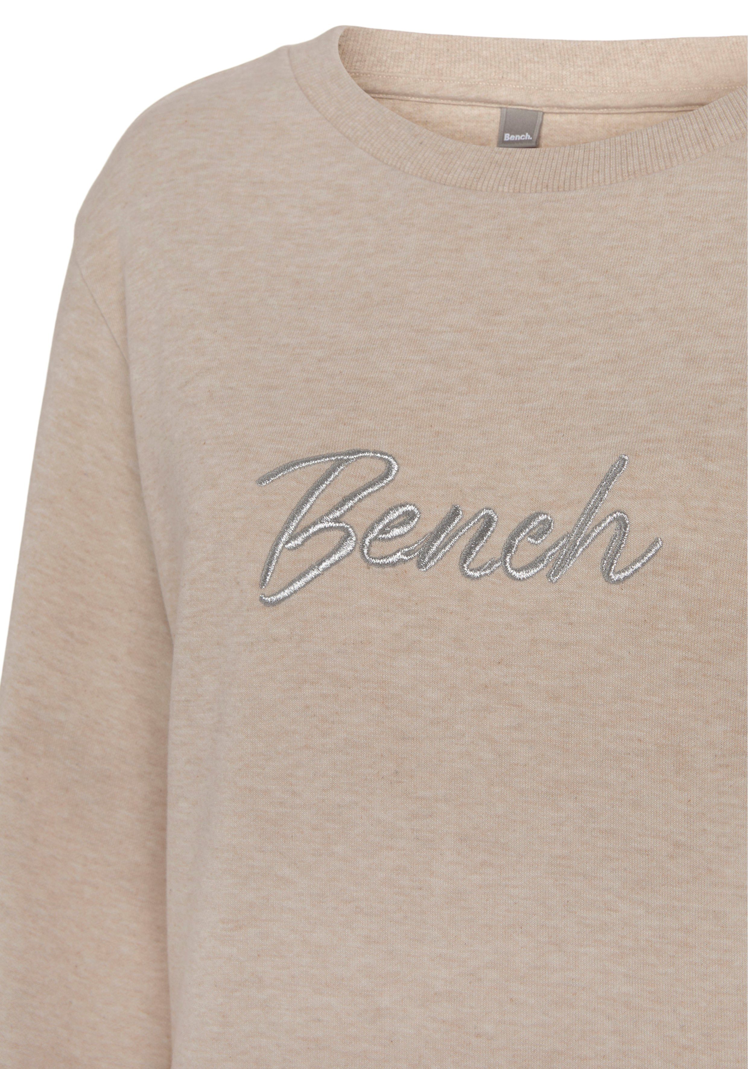Bench. Loungewear Sweatshirt Loungeshirt met glanzende logo-borduurwerk, loungewear
