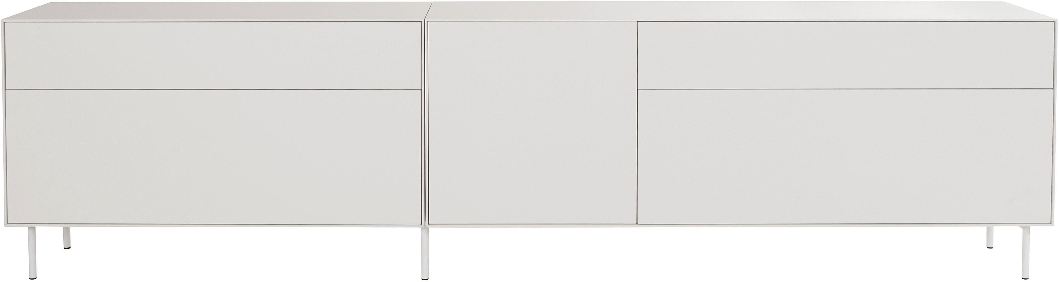 LeGer Home by Lena Gercke Tv-meubel Essentials Breedte: 279 cm, MDF gelakt, push-to-open-functie (2 stuks)