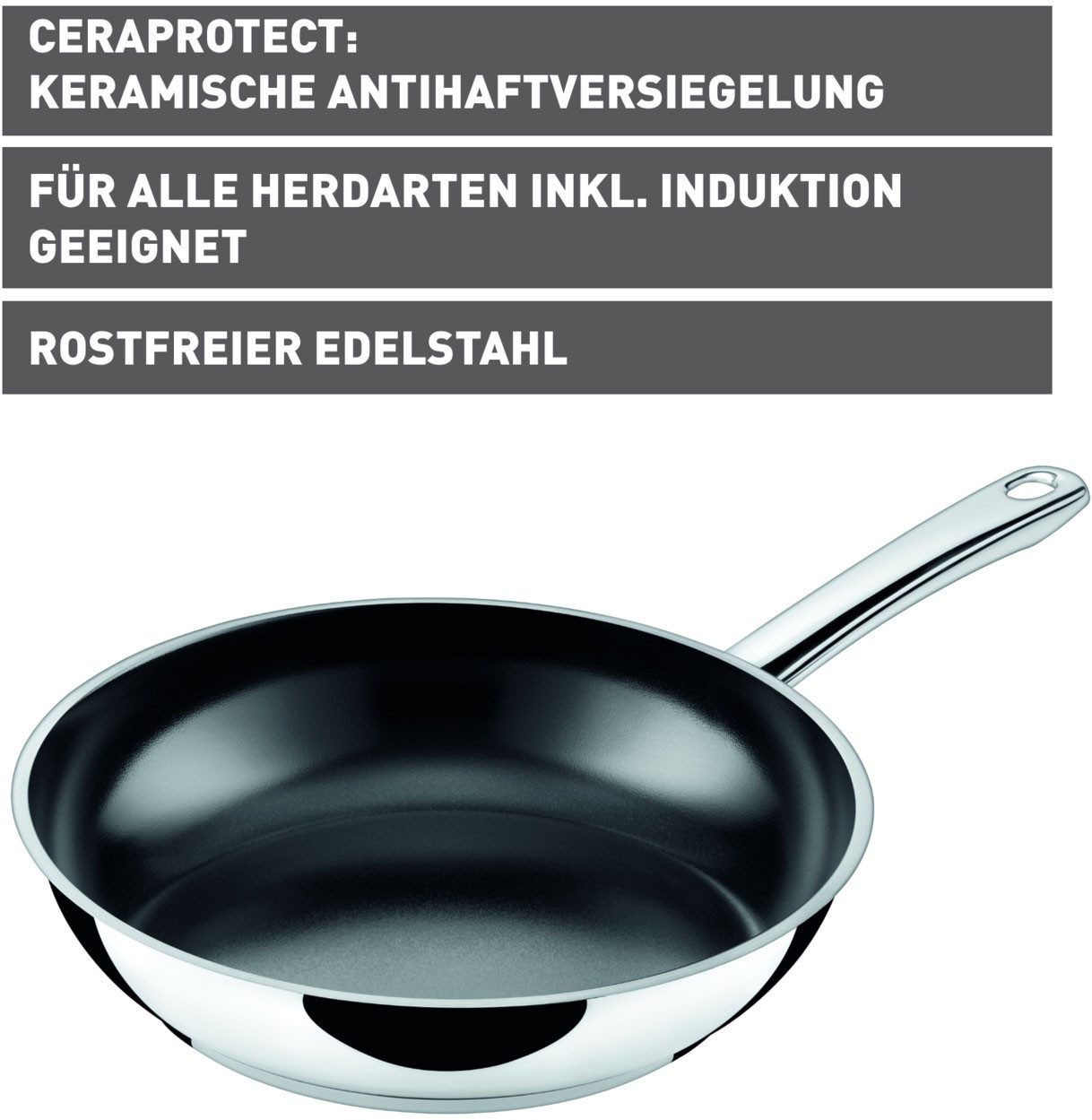Silit Koekenpan Talis, inductiegeschikte pan met keramische coating, geschikt voor alle soorten fornuizen (1-delig)