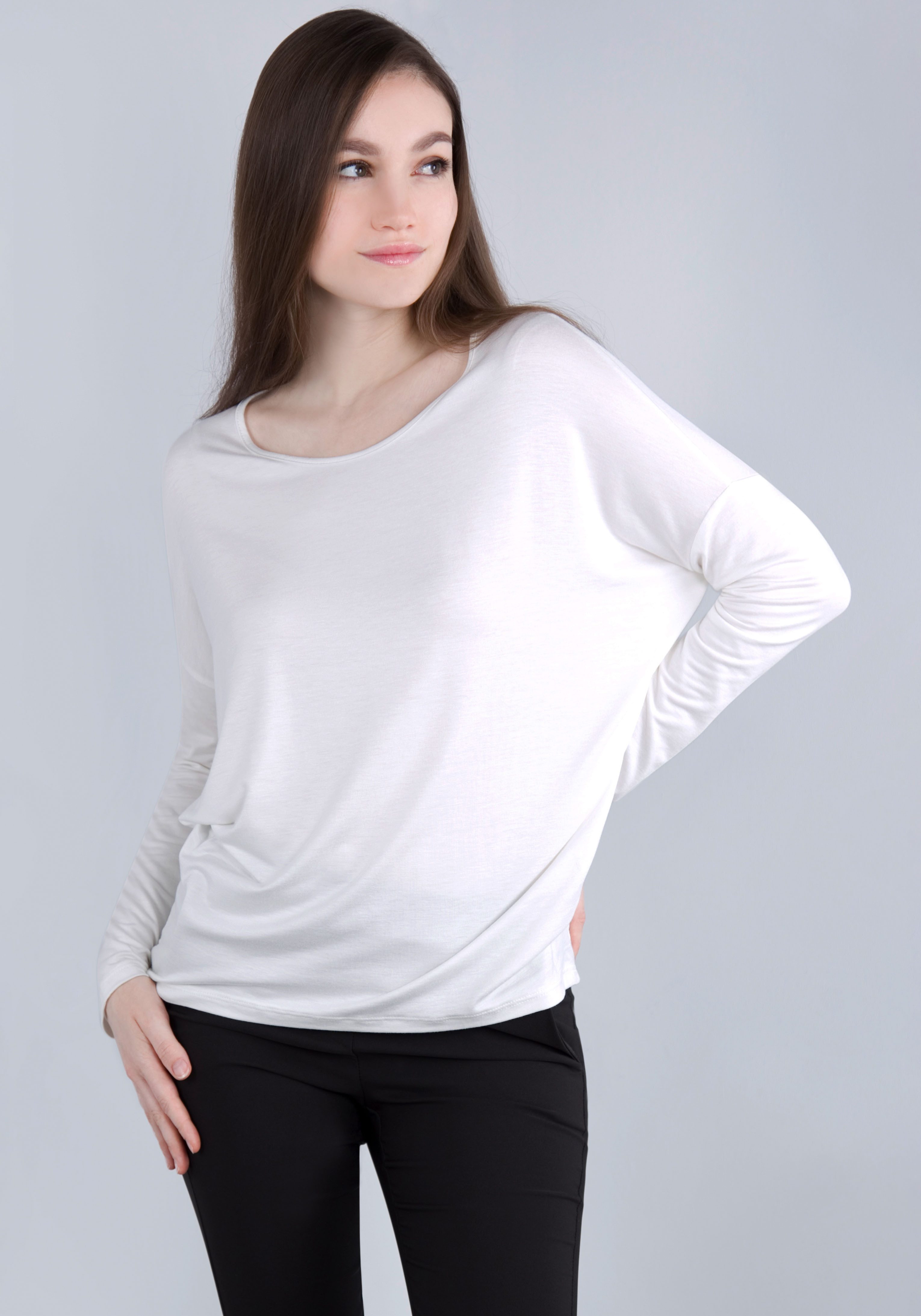 IMPERIAL Shirt met lange mouwen in casual "o-shape" vorm