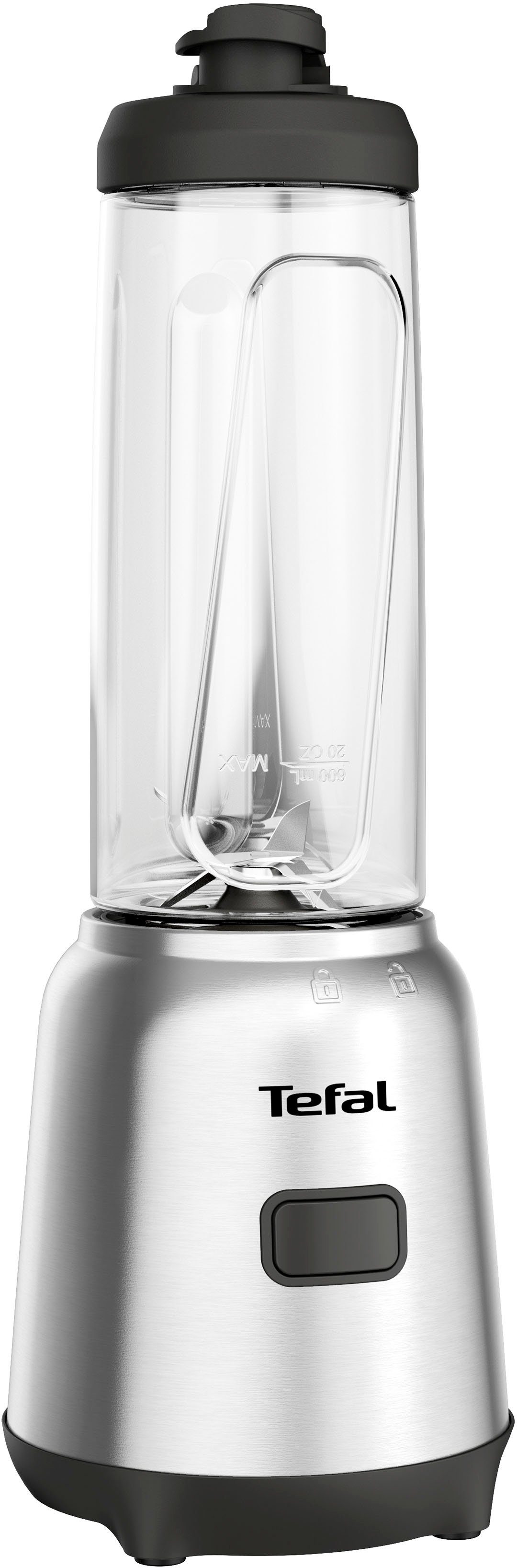 Tefal Blender BL15FD Mix & Move Smoothie-Maker 2 flessen to-go in premium tritan, afneembare lemmeten