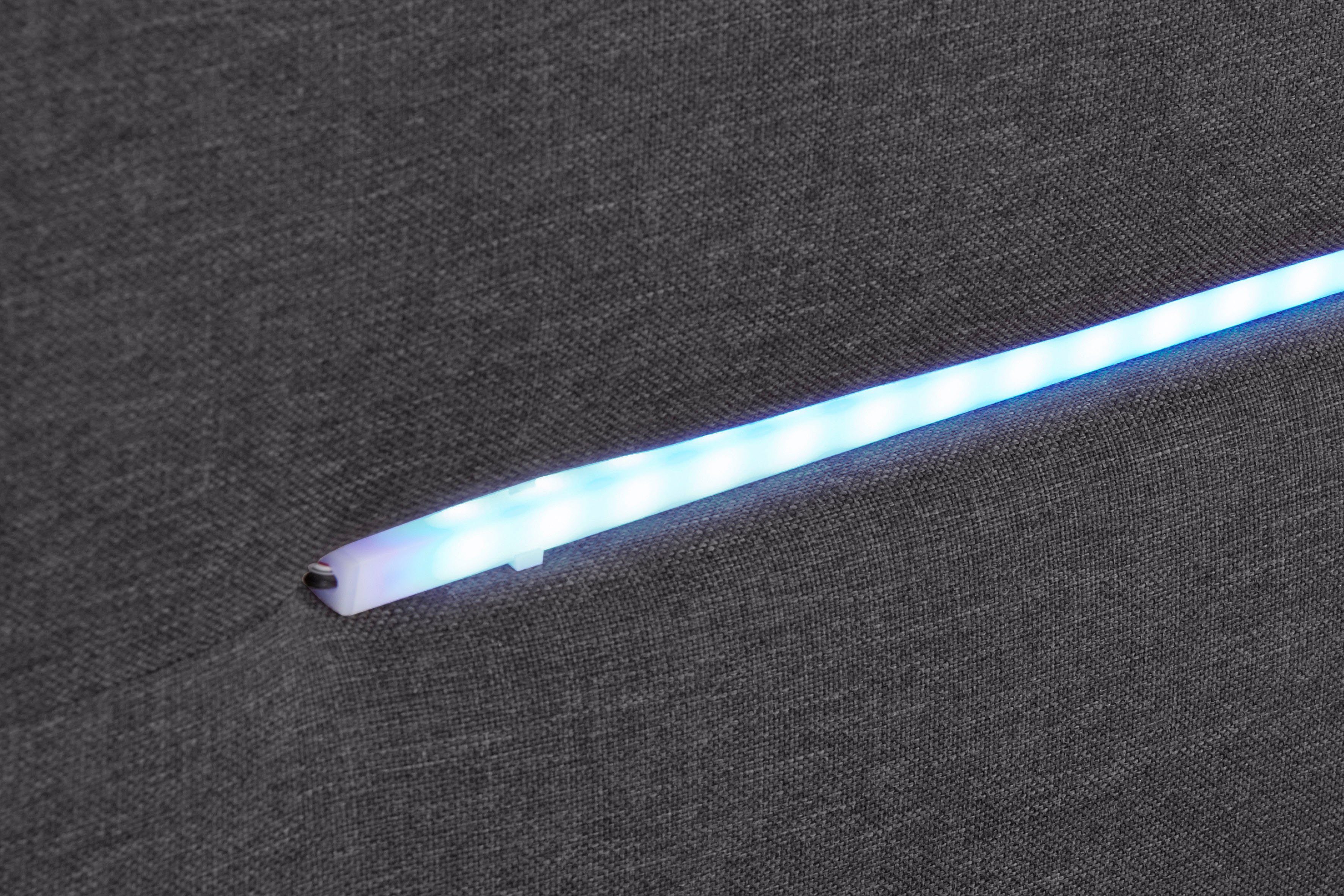 COTTA Boxspring Lighstar inclusief ledverlichting, topmatras, bedkist en sierkussen