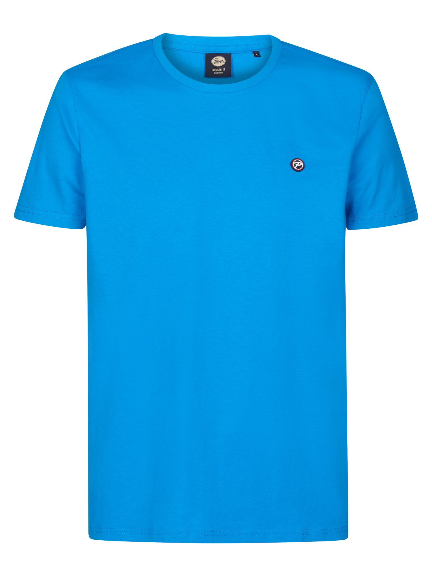 Petrol Industries Shirt met ronde hals met geborduurd logo