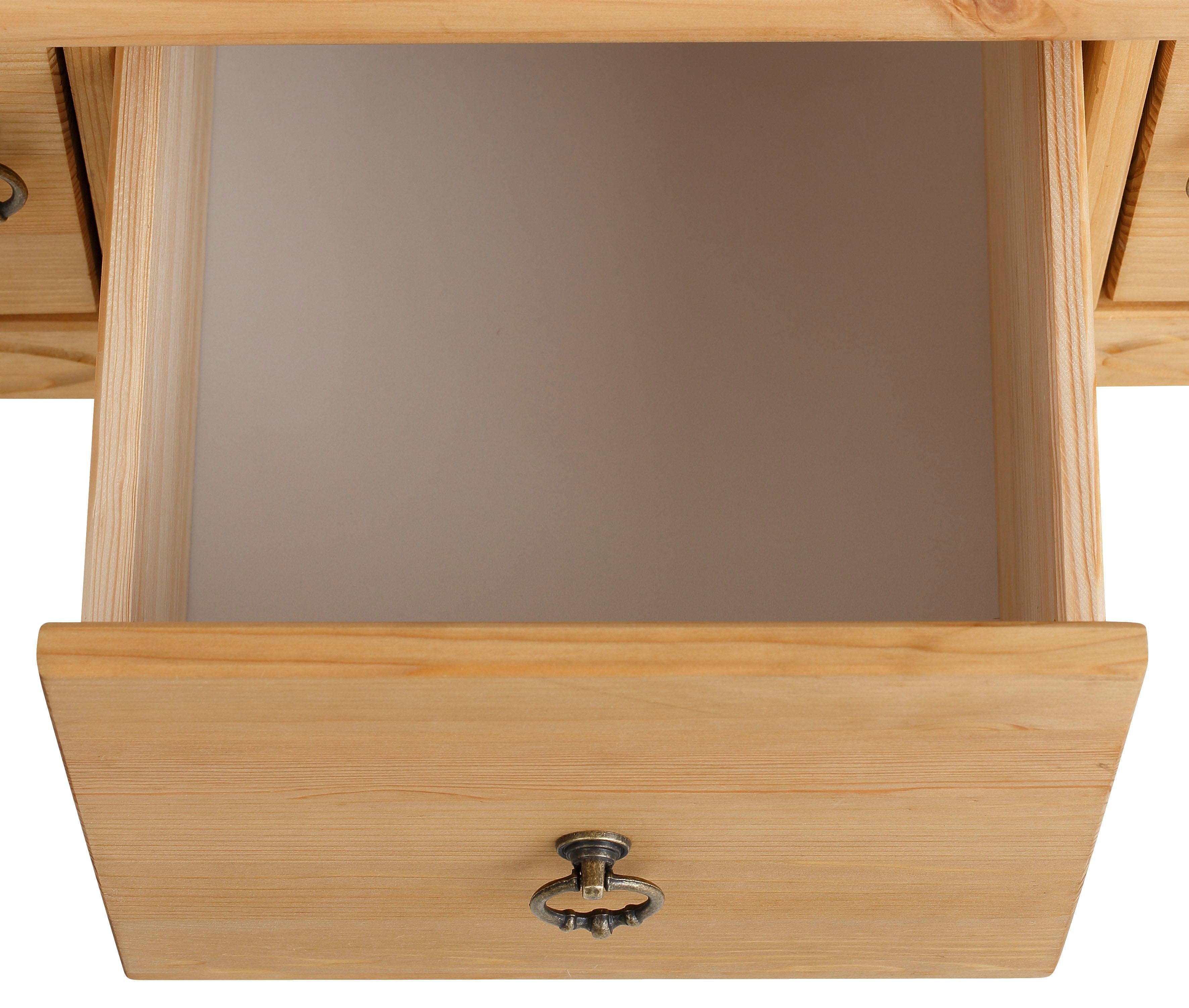 Home affaire Salontafel Indra van massief dennenhout, fsc®, met opbergruimte, discreet ornament