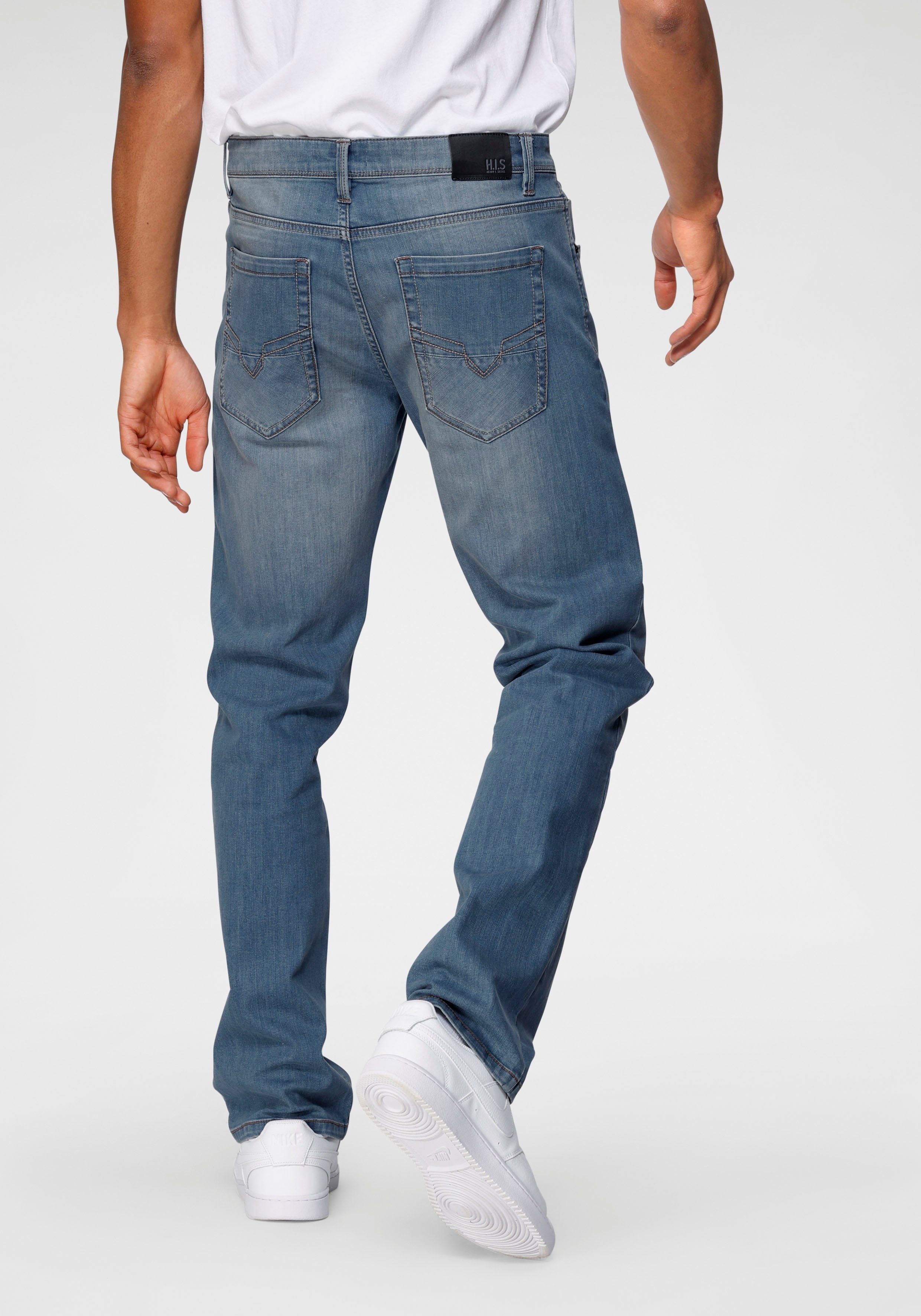 H.I.S Comfort fit jeans ANTIN comfortabele pasvorm, rechte pasvorm, met used-wassing