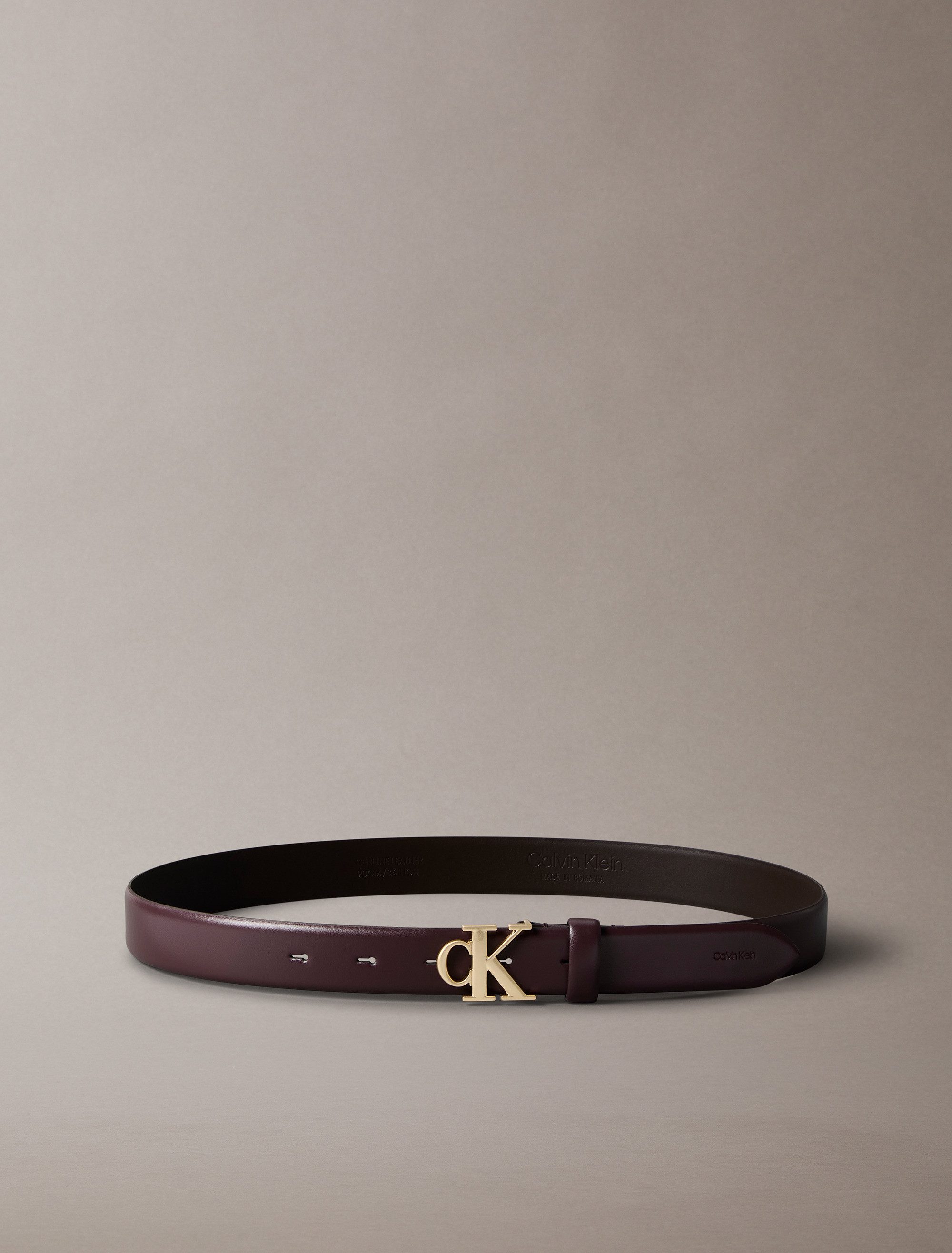 Calvin Klein Leren riem CK BUCKLE 30MM FIXED BELT