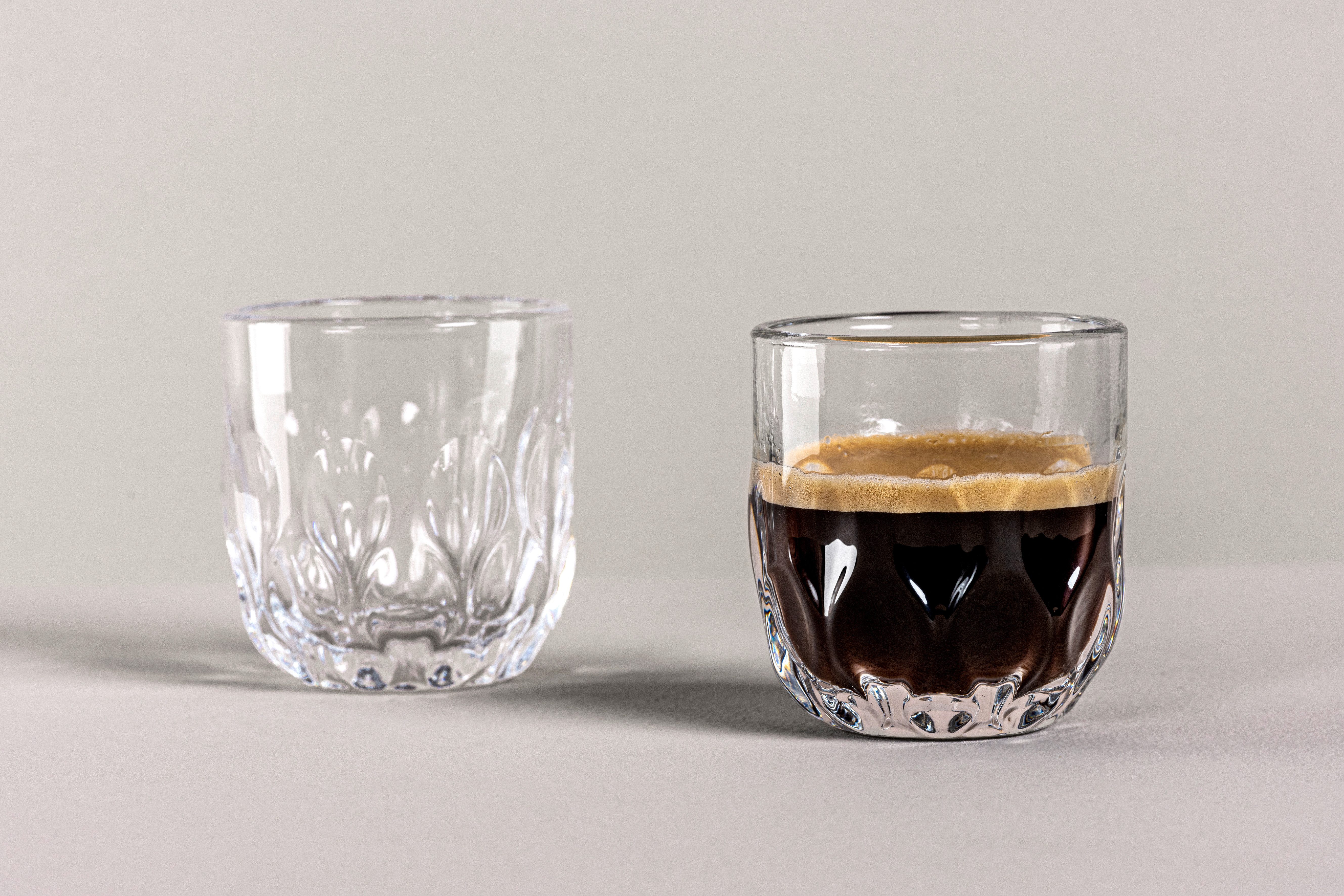 LEONARDO Espressoglas GOCCE, 90 ml, 6-stuks set 3. variant, met druppelreliëf (set)