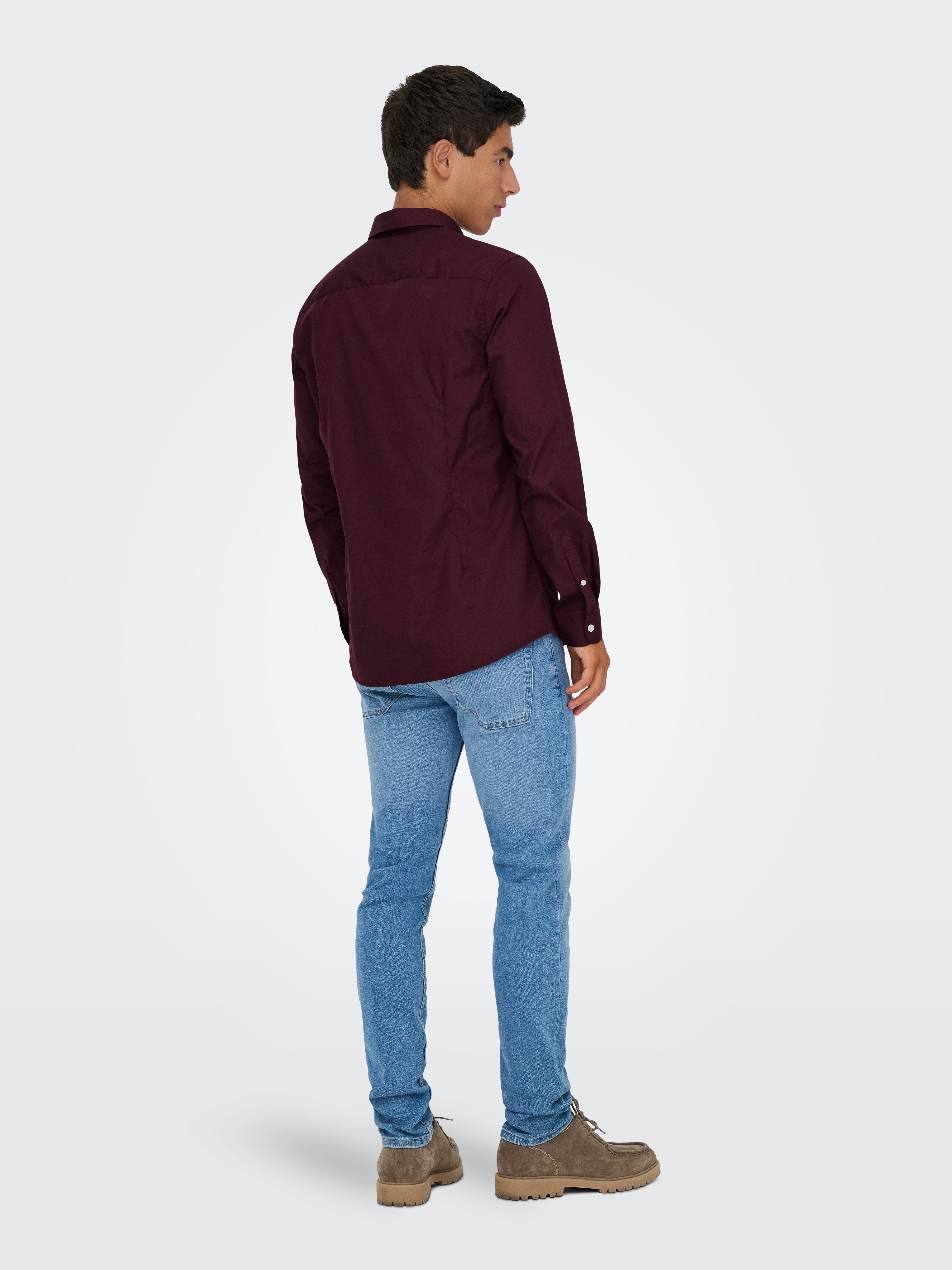 ONLY & SONS Overhemd met lange mouwen ONSFLORIAN LIFE LS POPLIN SHIRT OTL