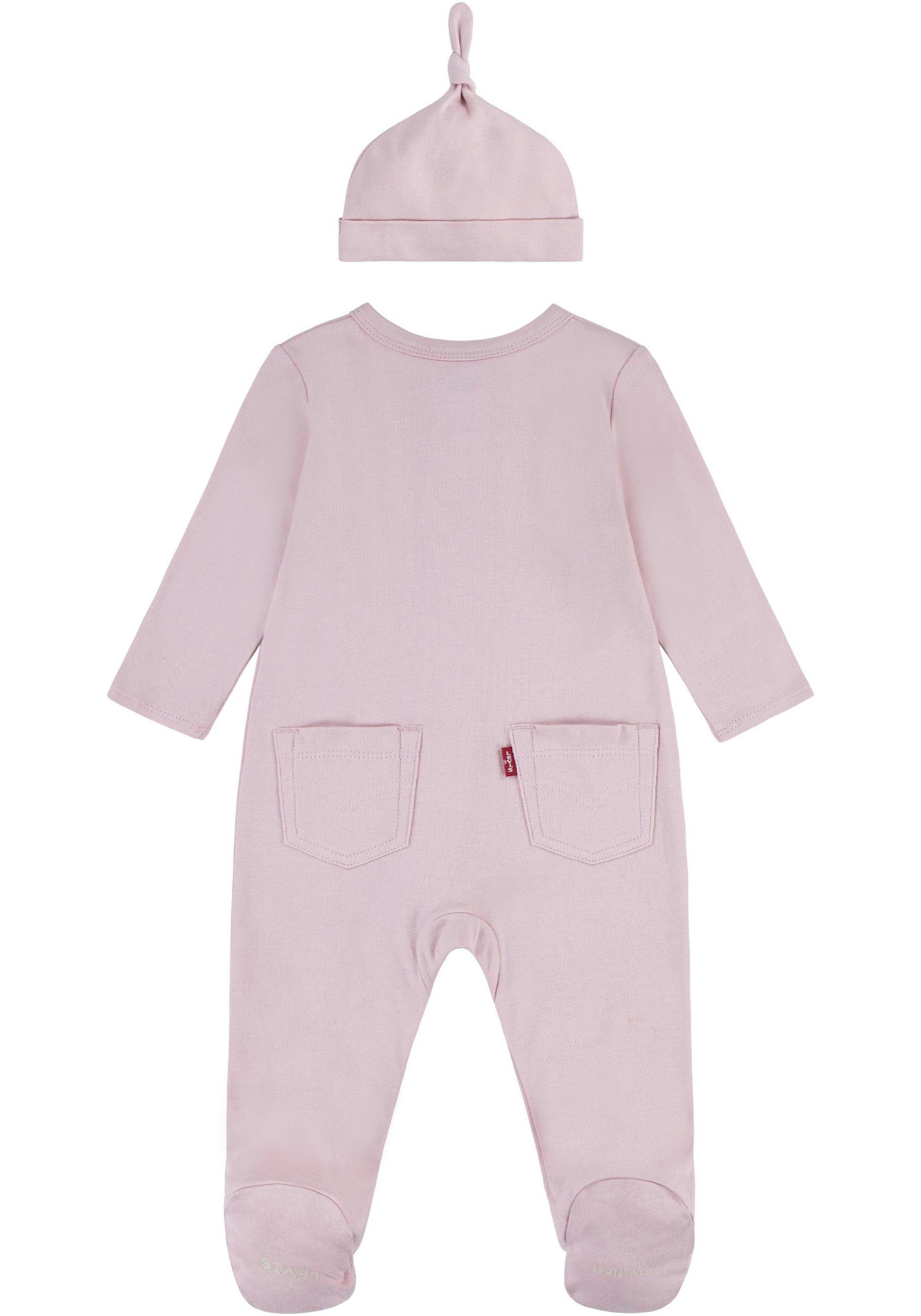 Levi's Kidswear Newborn-cadeauset LVN FOOTED COVERALL & HAT SET (set, 2-delig)