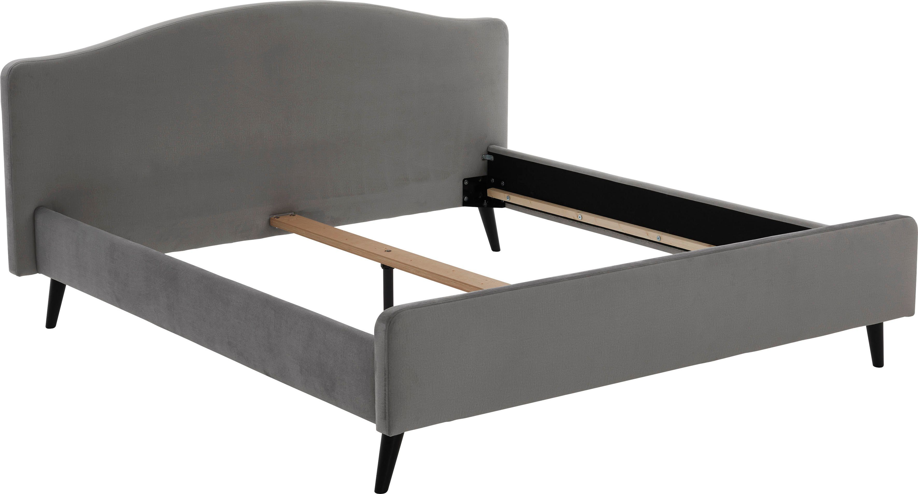 ATLANTIC home collection Gestoffeerd bed Tamiga met massief houten poten