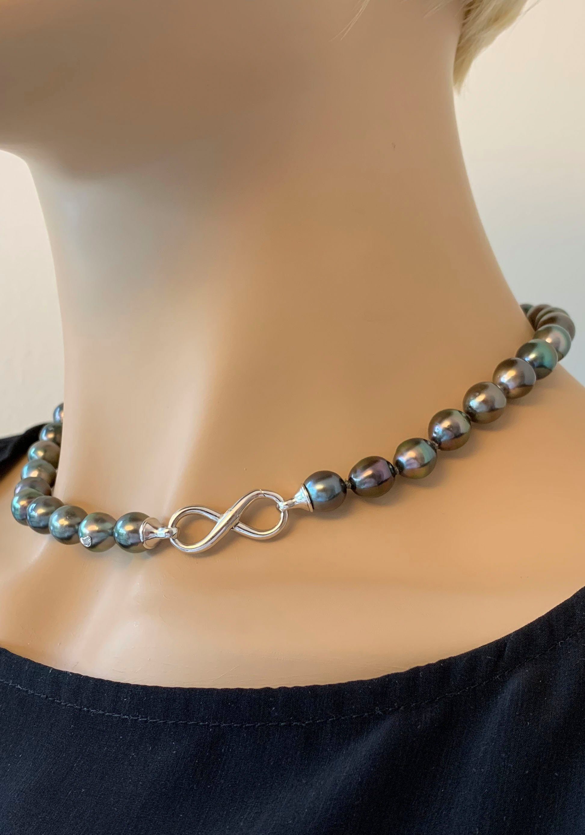Adriana Parelsnoer Bellagio - Infinity/eeuwige band, B4-S, B4-W-7 Made in Germany - met zoetwater- of Tahitiparel