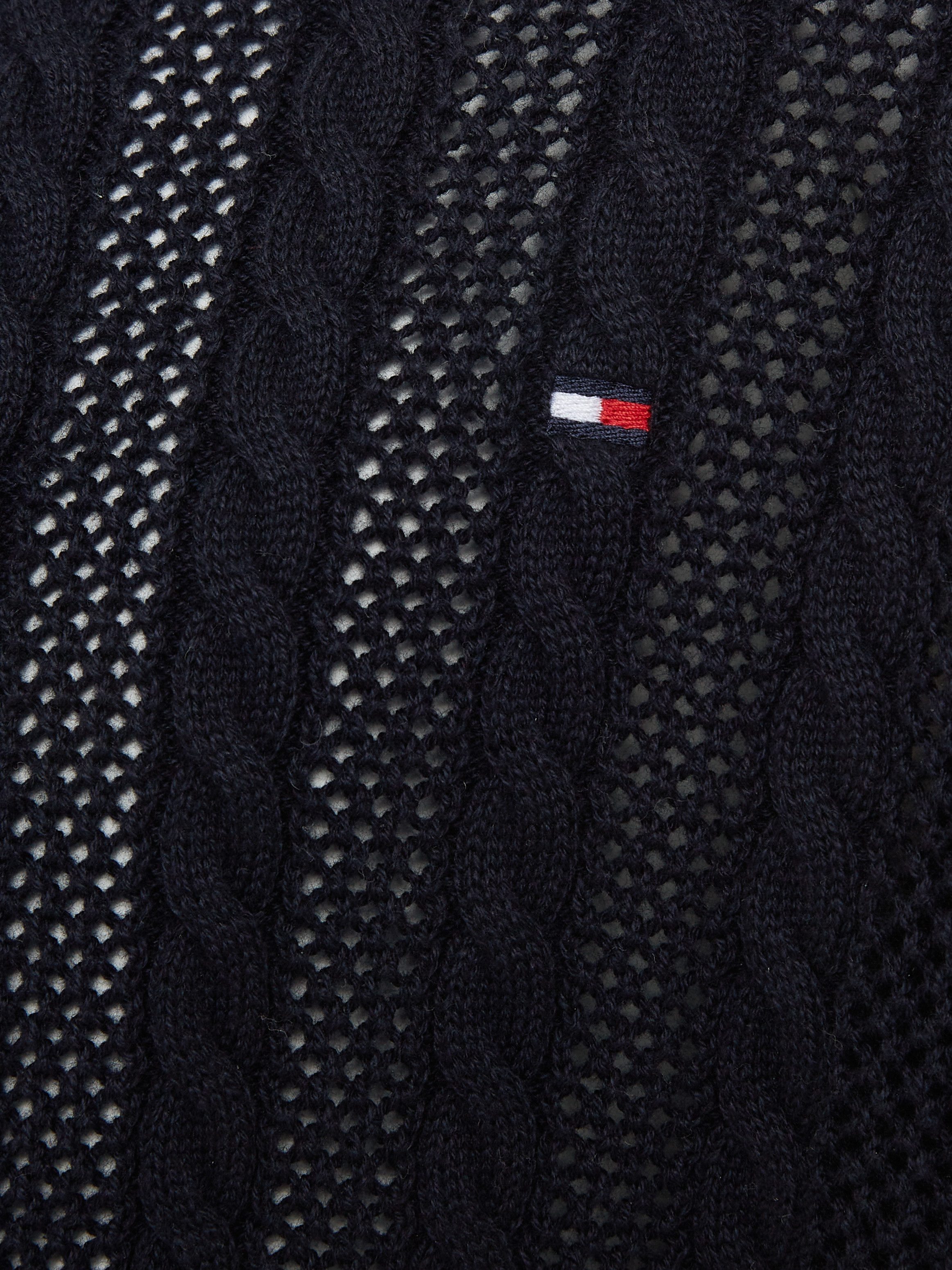 Tommy Hilfiger Vest ESSENTIAL CABLE REGULAR CARDIGAN Kinderen tot 16 jaar met logostiksel