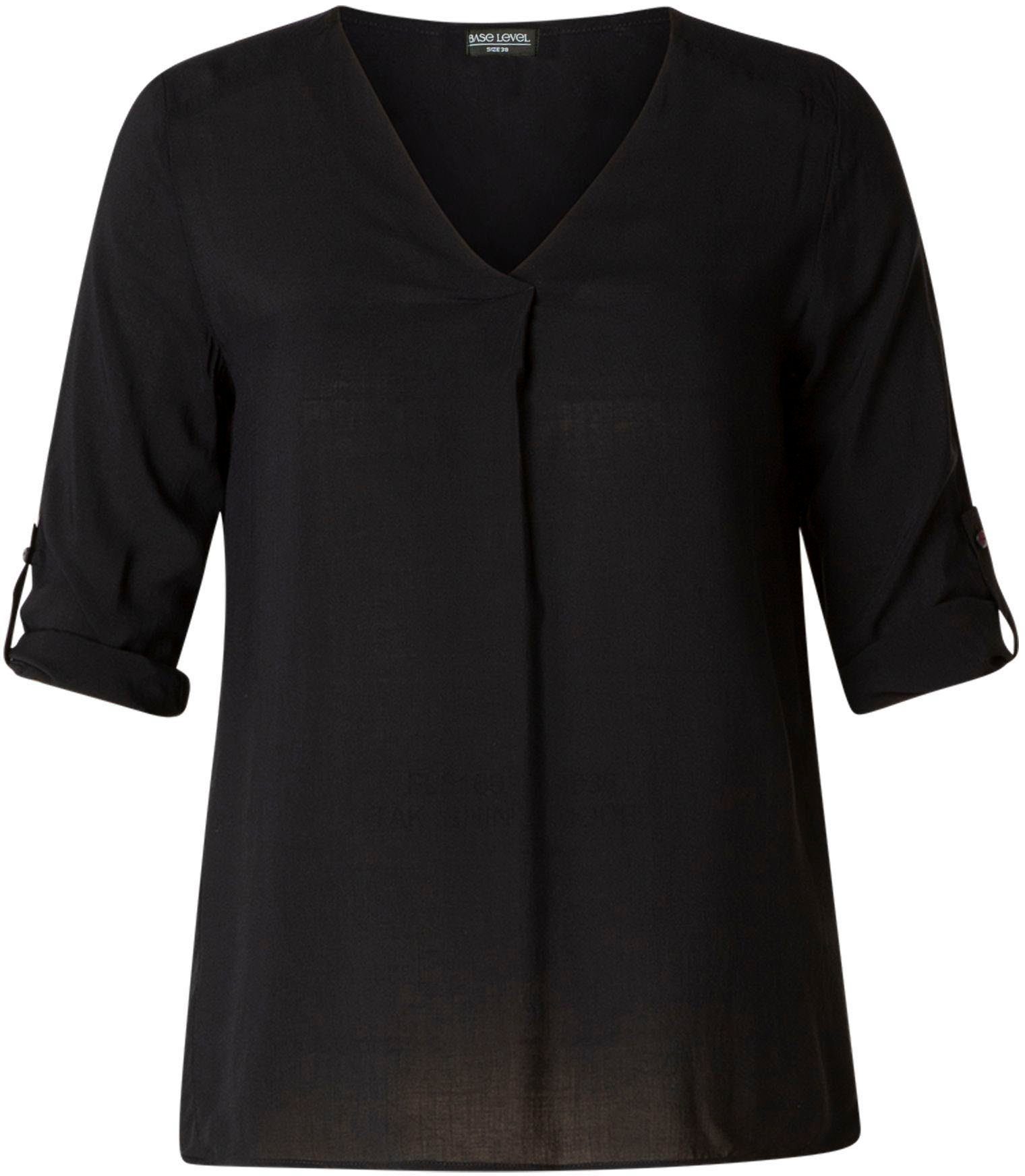 Base Level Shirtblouse met v-hals