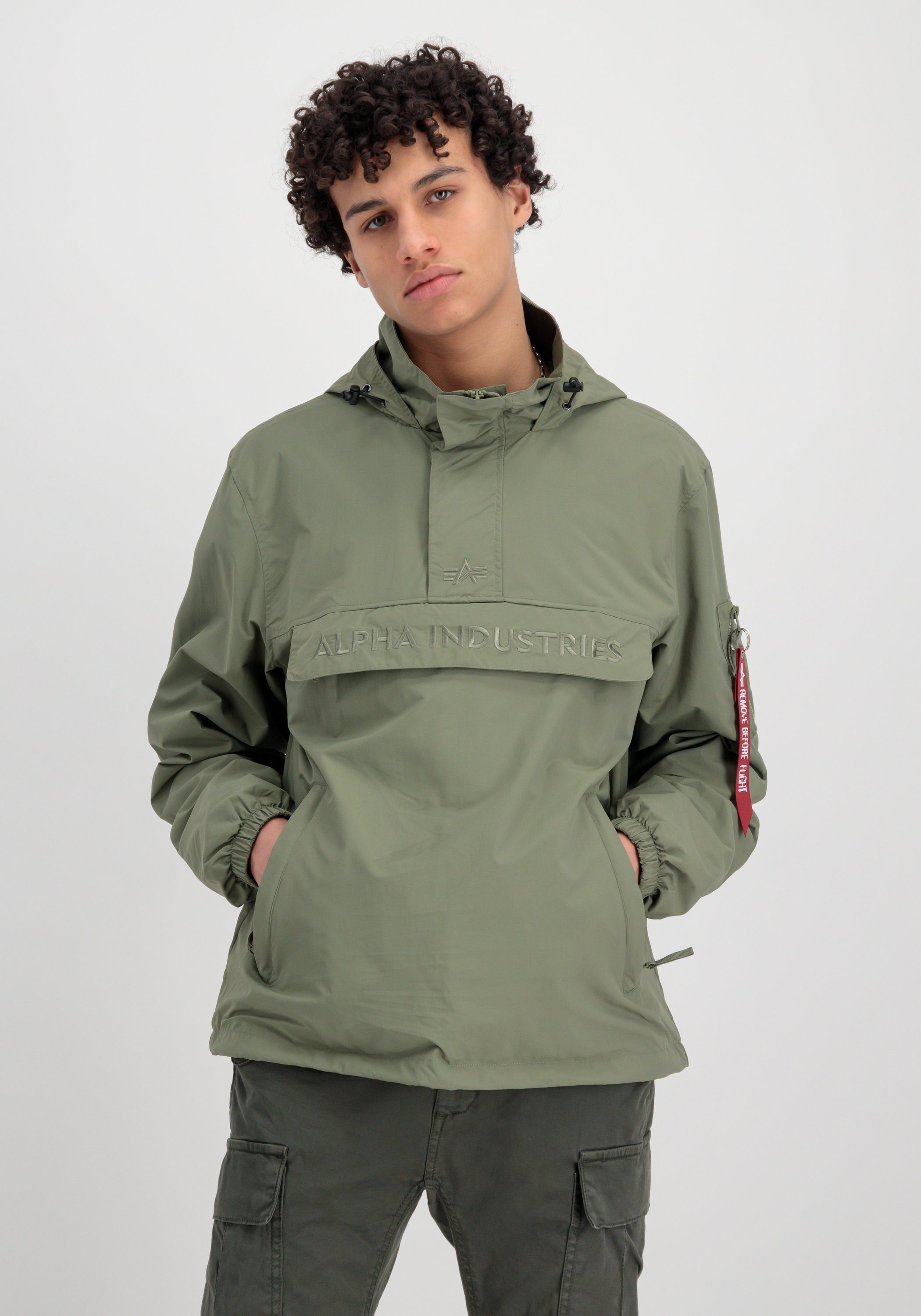 Alpha Industries Anorak ALPHA INDUSTRIES Men - Outdoor Jackets Anorak Embroidery Logo heren jassen maat M groen
