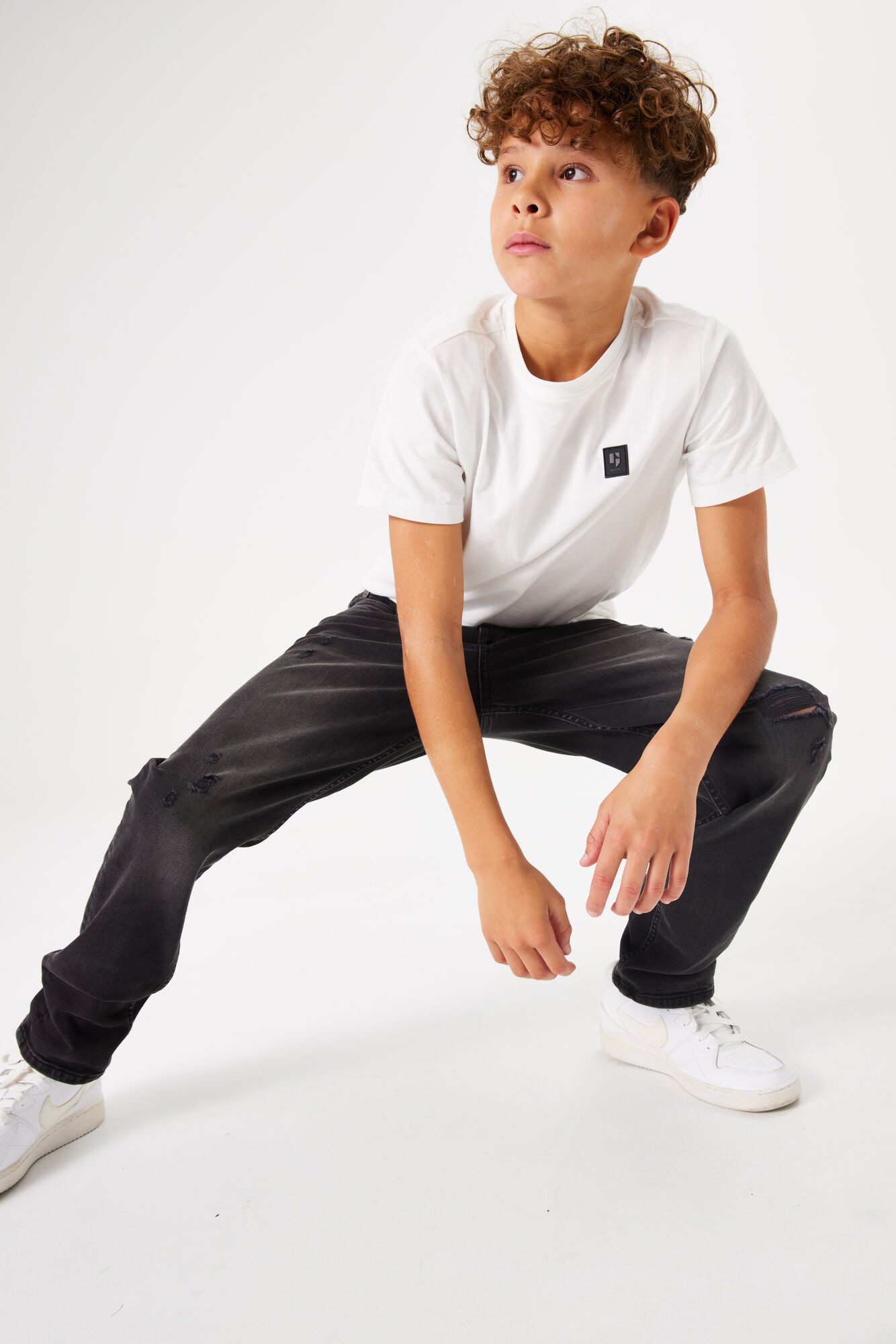 Garcia Dad-jeans Dalino voor jongens met verwoeste effecten