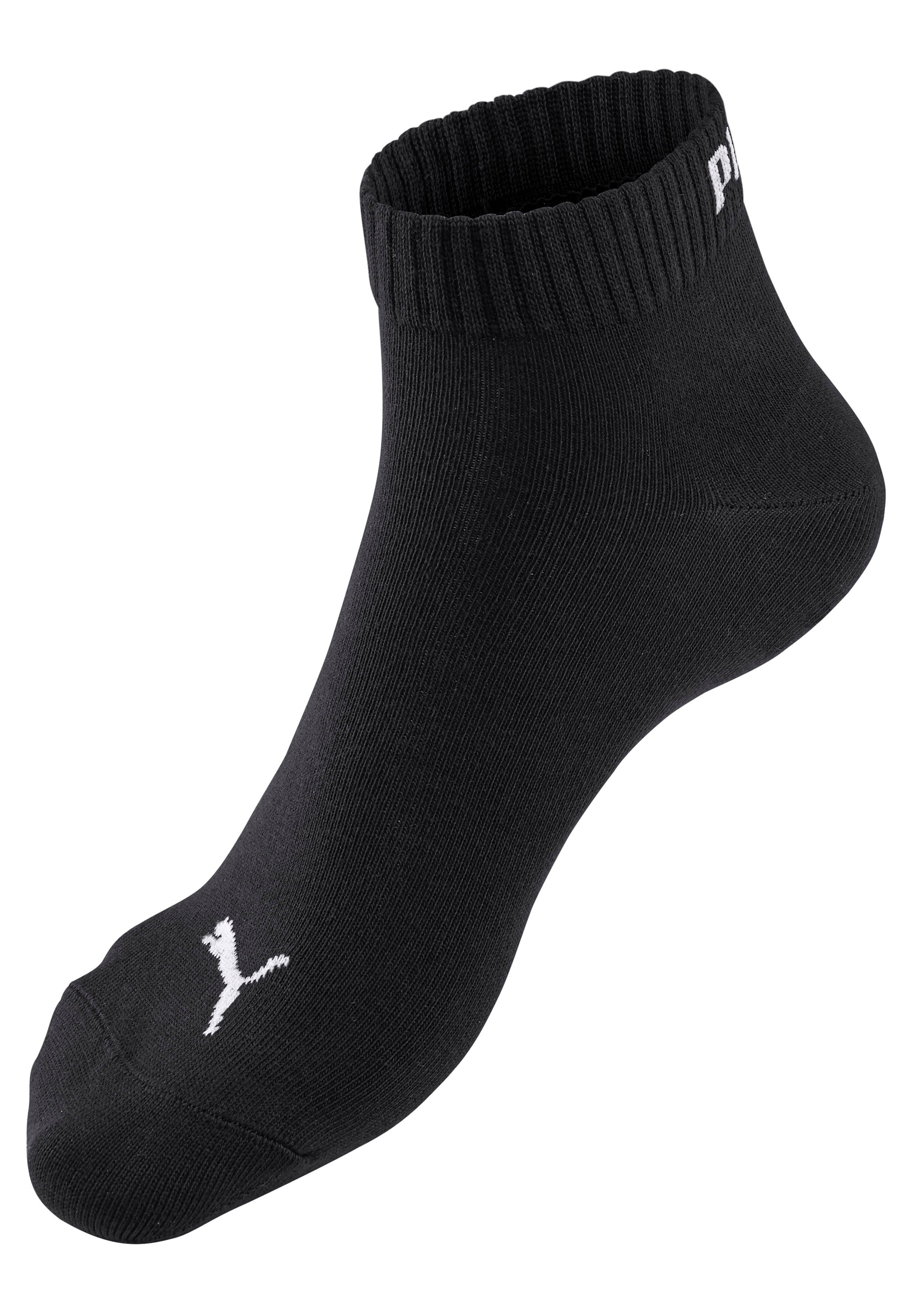 PUMA Korte sokken Ademend, ribboorden, zachte katoenmix (3 paar)