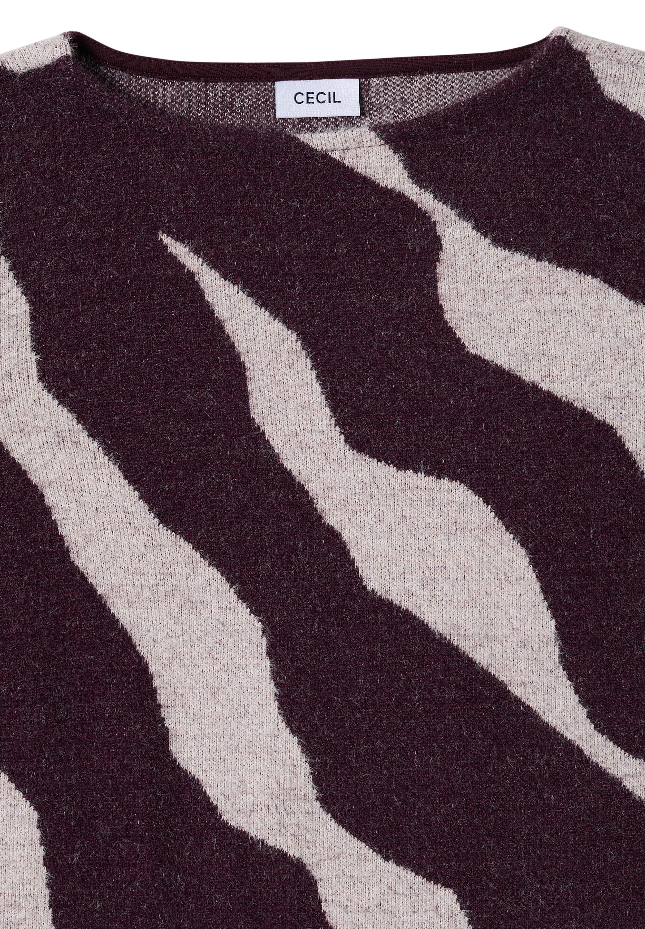 Cecil Gebreide trui met grafisch patroon en in veergaren-kwaliteit