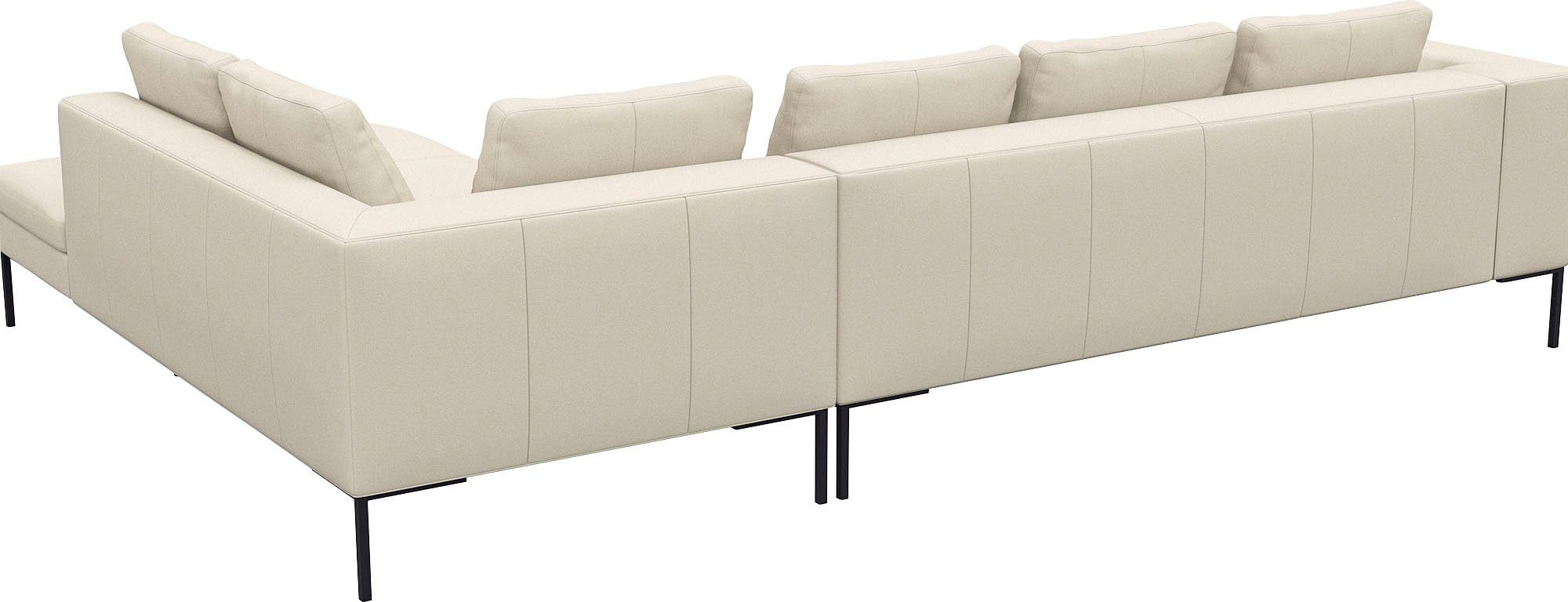FLEXLUX Hoekbank Loano, super comfortabel zitcomfort door koudschuim in de zitting, L-vorm