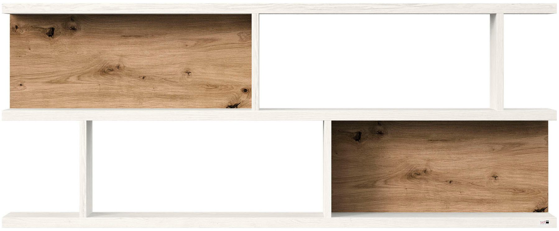 set one by Musterring Wandplank York Type 43, met 3 planken, 3 kleuren, verlichting optioneel, B 150 cm