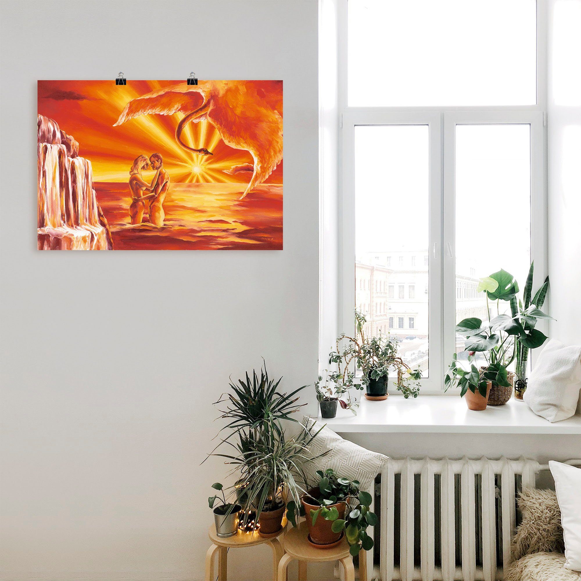 Artland Artprint Liefdespaar als artprint van aluminium, artprint op linnen, muursticker of poster in verschillende maten