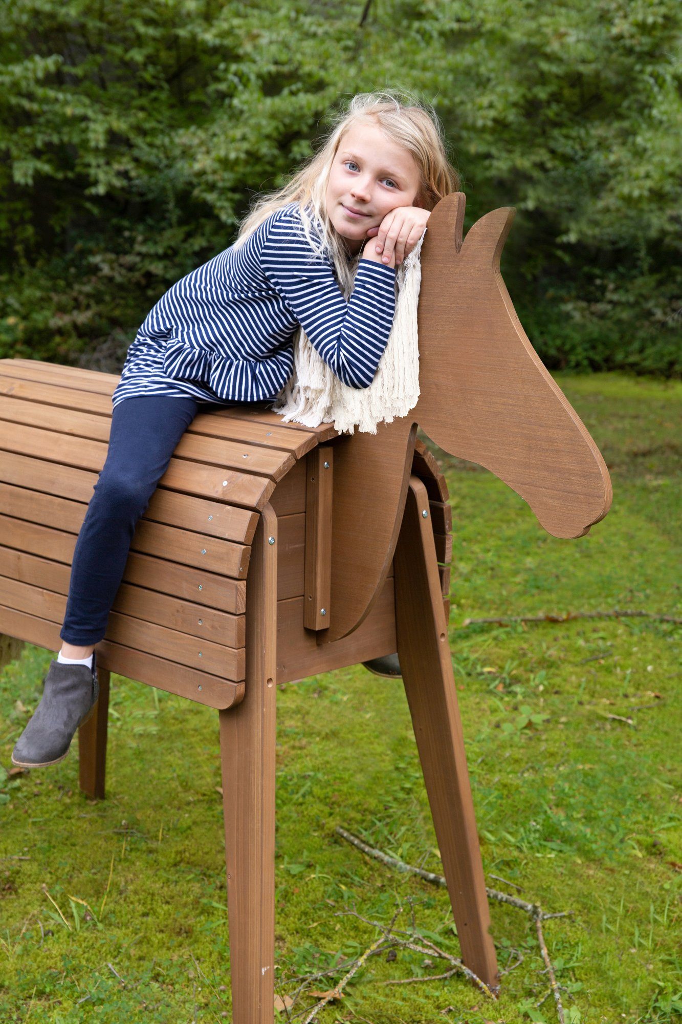 Roba® Houten paard Hxbxd: 156 x 51 x 139 cm