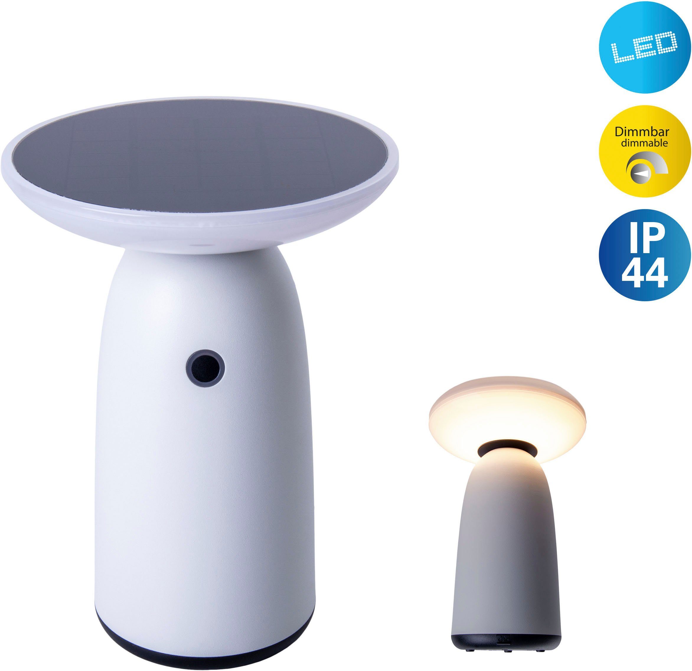 näve Ledsolarlamp ADA Trapsgewijze dimbaar, inclusief USB-C-kabel (+ batterijen (1 stuk) tuinlampen wit