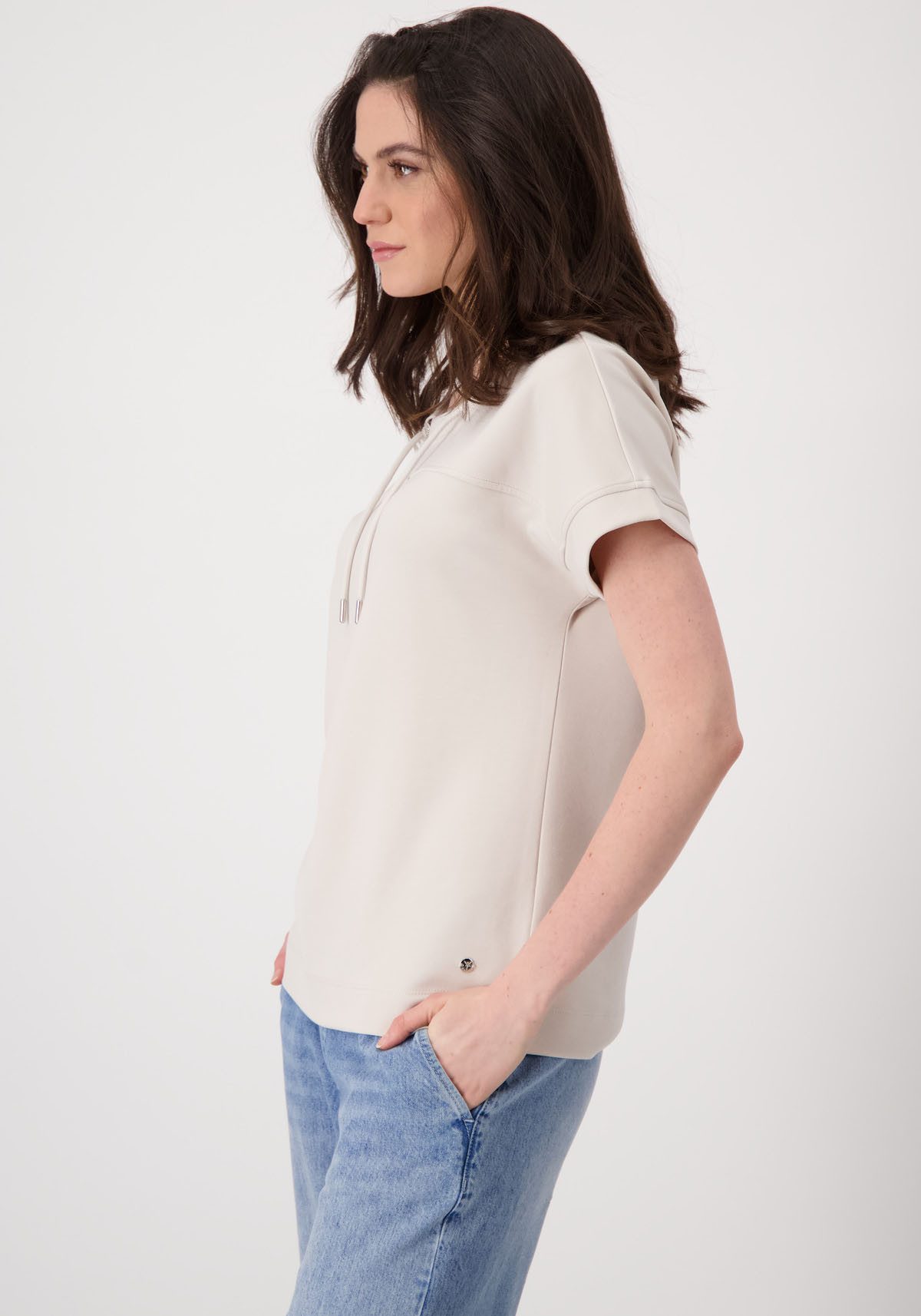 Monari Sweatshirt met koorddoorvoer