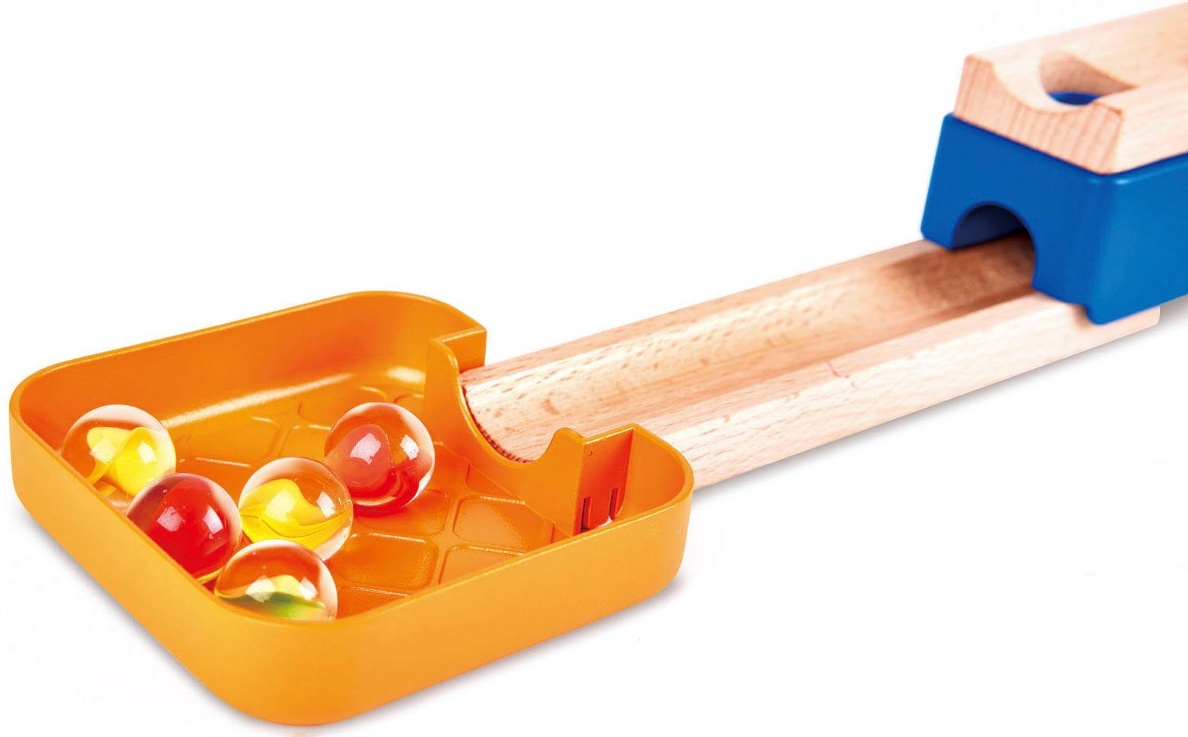 Hape Knikkerbaan met twee banen en dominostenen