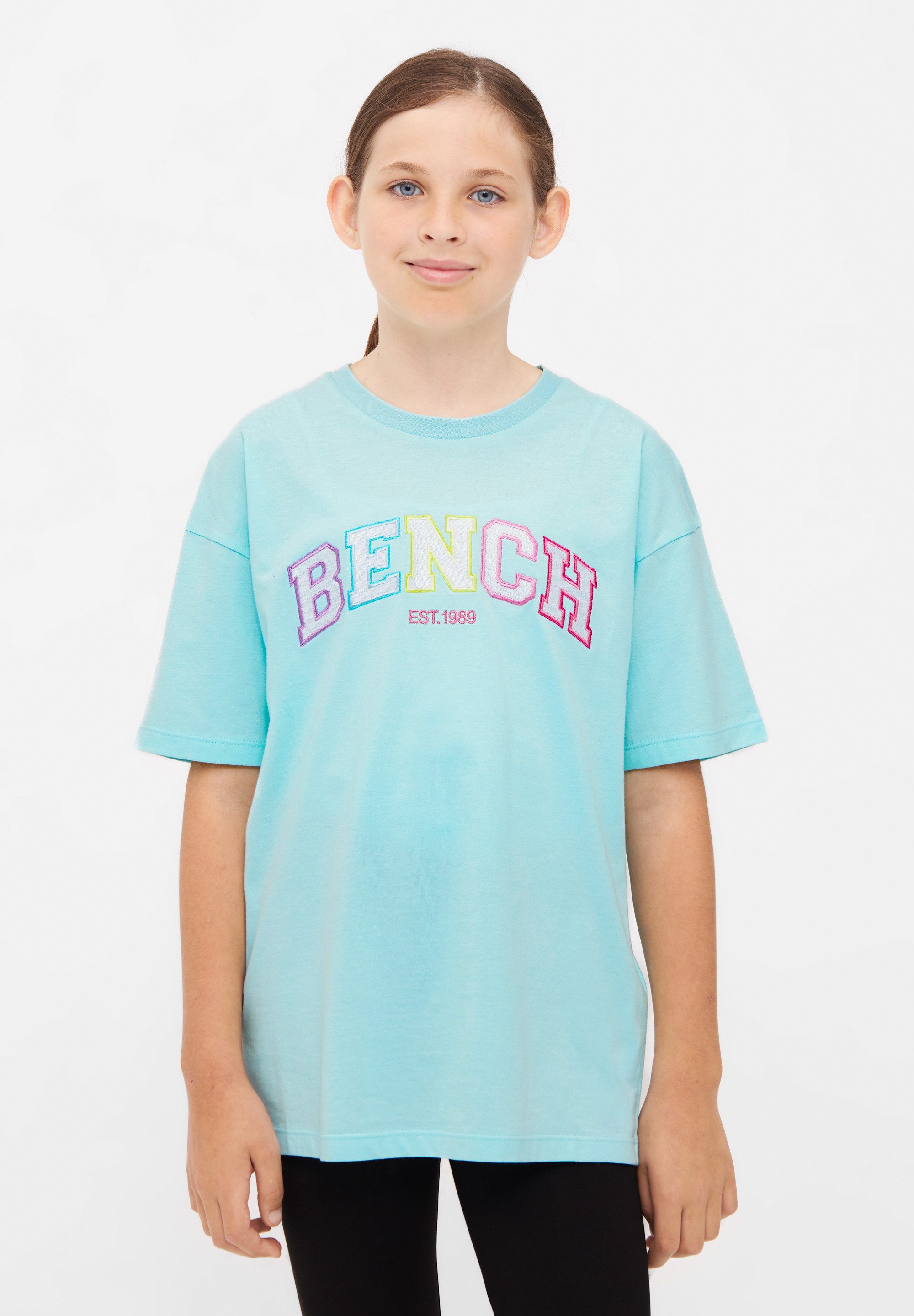 Bench. T-shirt AIDAALE meisjes t-shirts maat 152 blauw